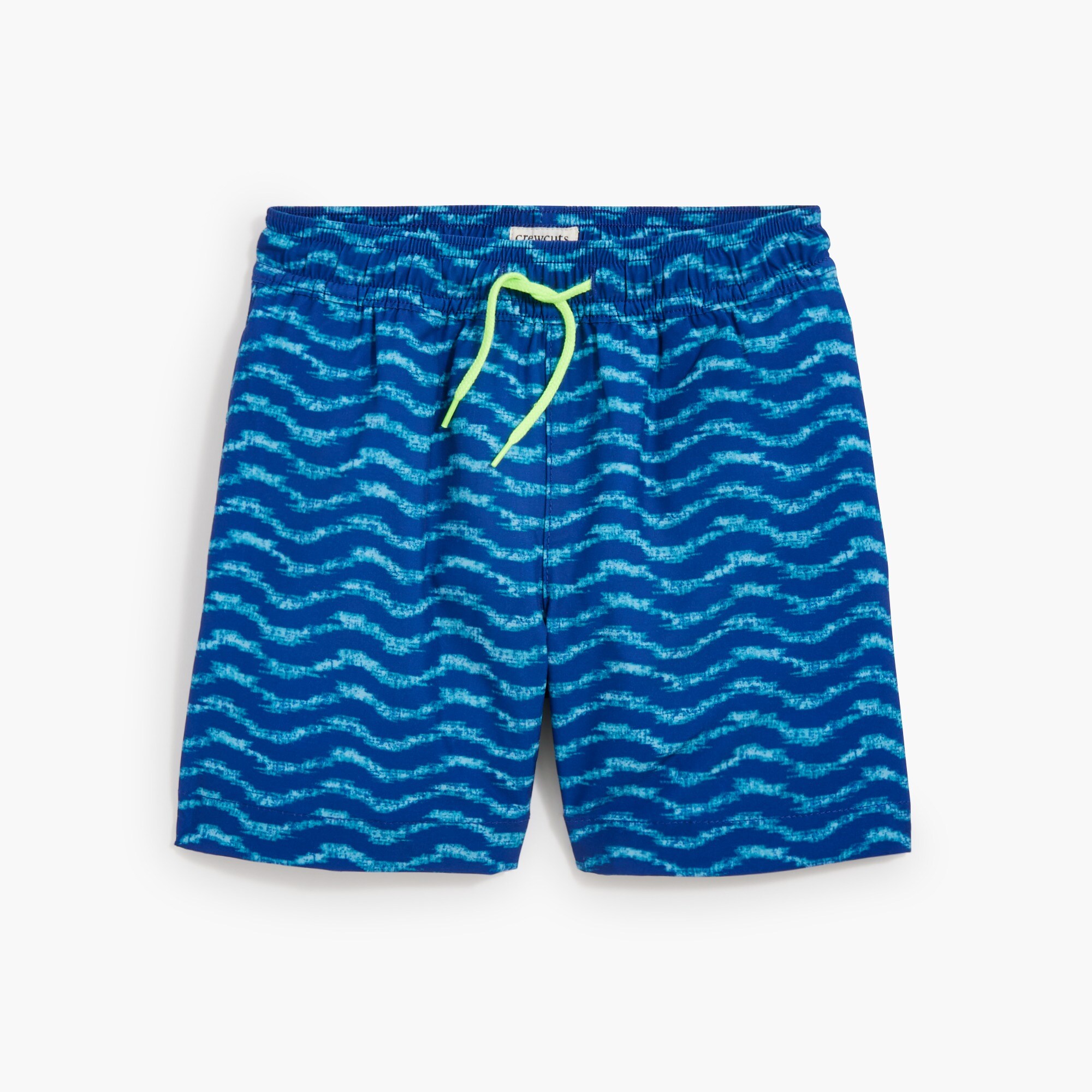 Boys' wave-print swim trunk