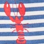 Kids' lobster pajama set STEELY OCEAN IVORY 