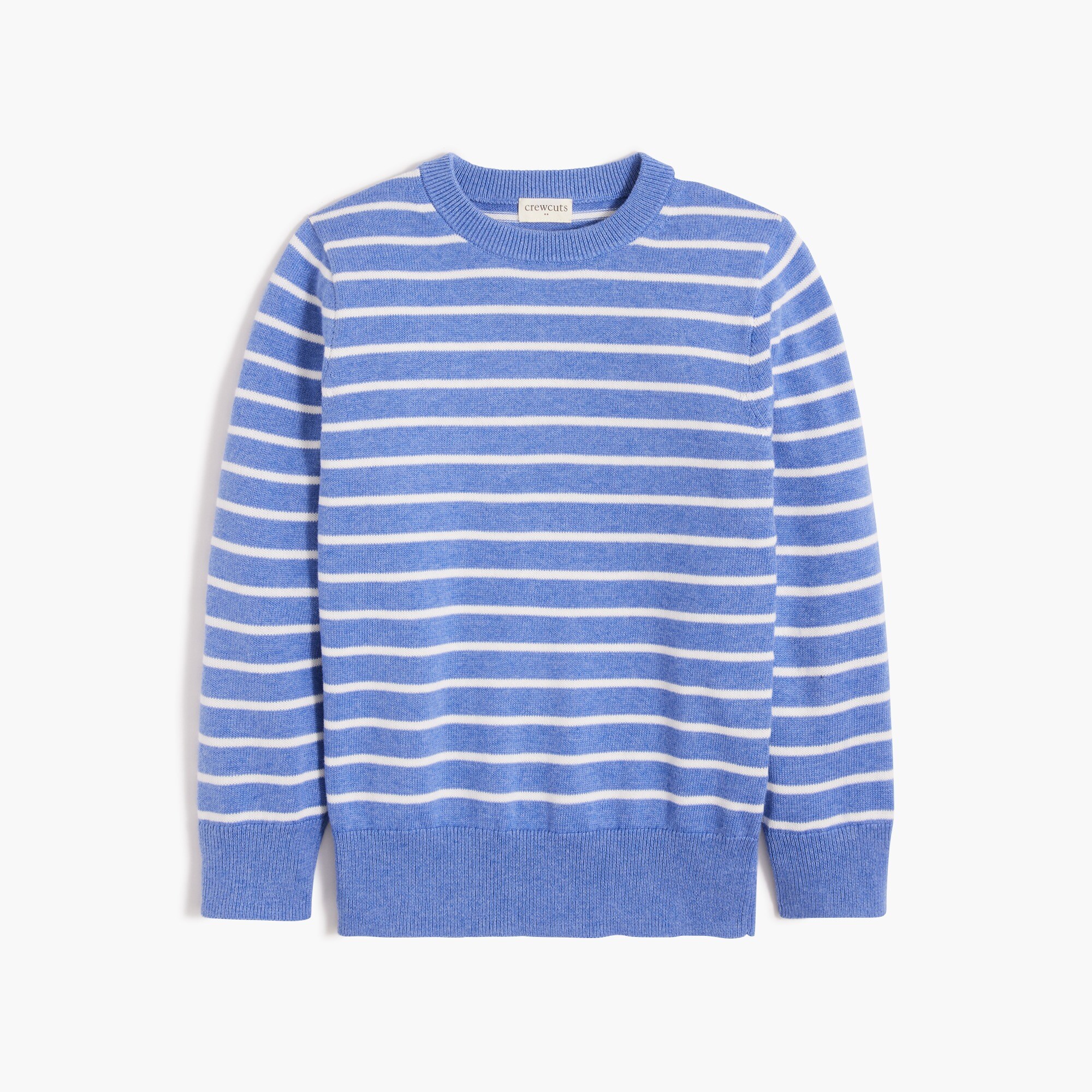 boys' striped cotton crewneck pullover for boys