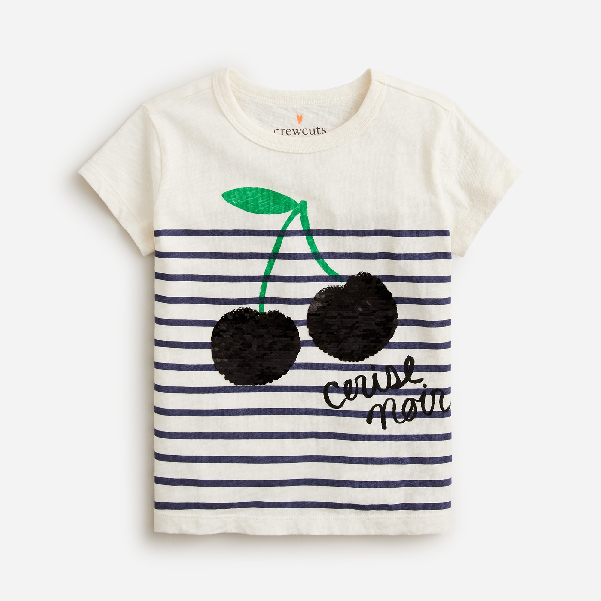 Ruffle-trimmed Ribbed T-shirt - White/cherries - Kids | H&M US