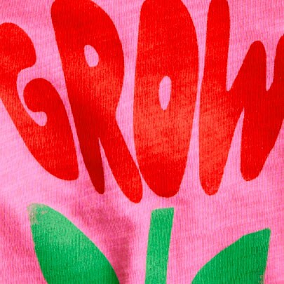 Girls' cropped &quot;grow&quot;  graphic T-shirt FLOWER PHRASE j.crew: girls' cropped &quot;grow&quot;  graphic t-shirt for girls