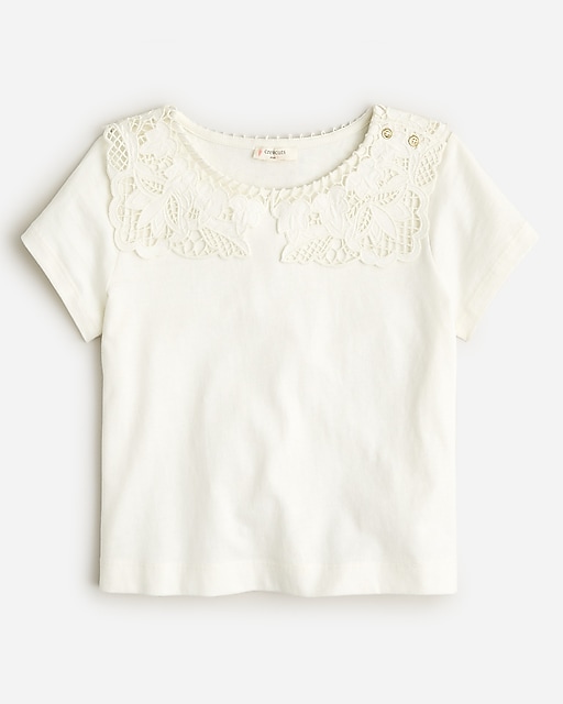 girls Girls' lace-collar T-shirt