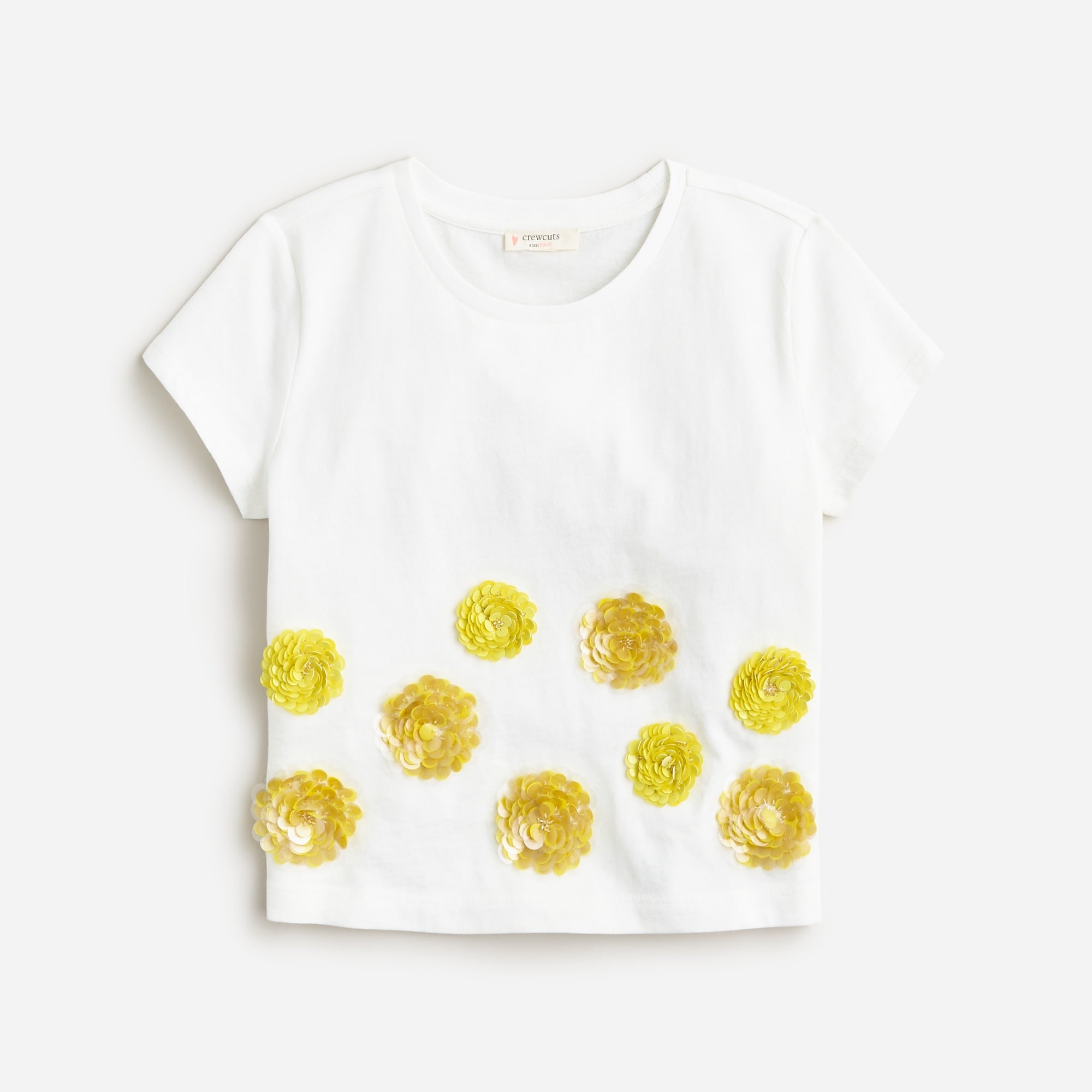 girls Girls' sequin flower appliqu&eacute; T-shirt
