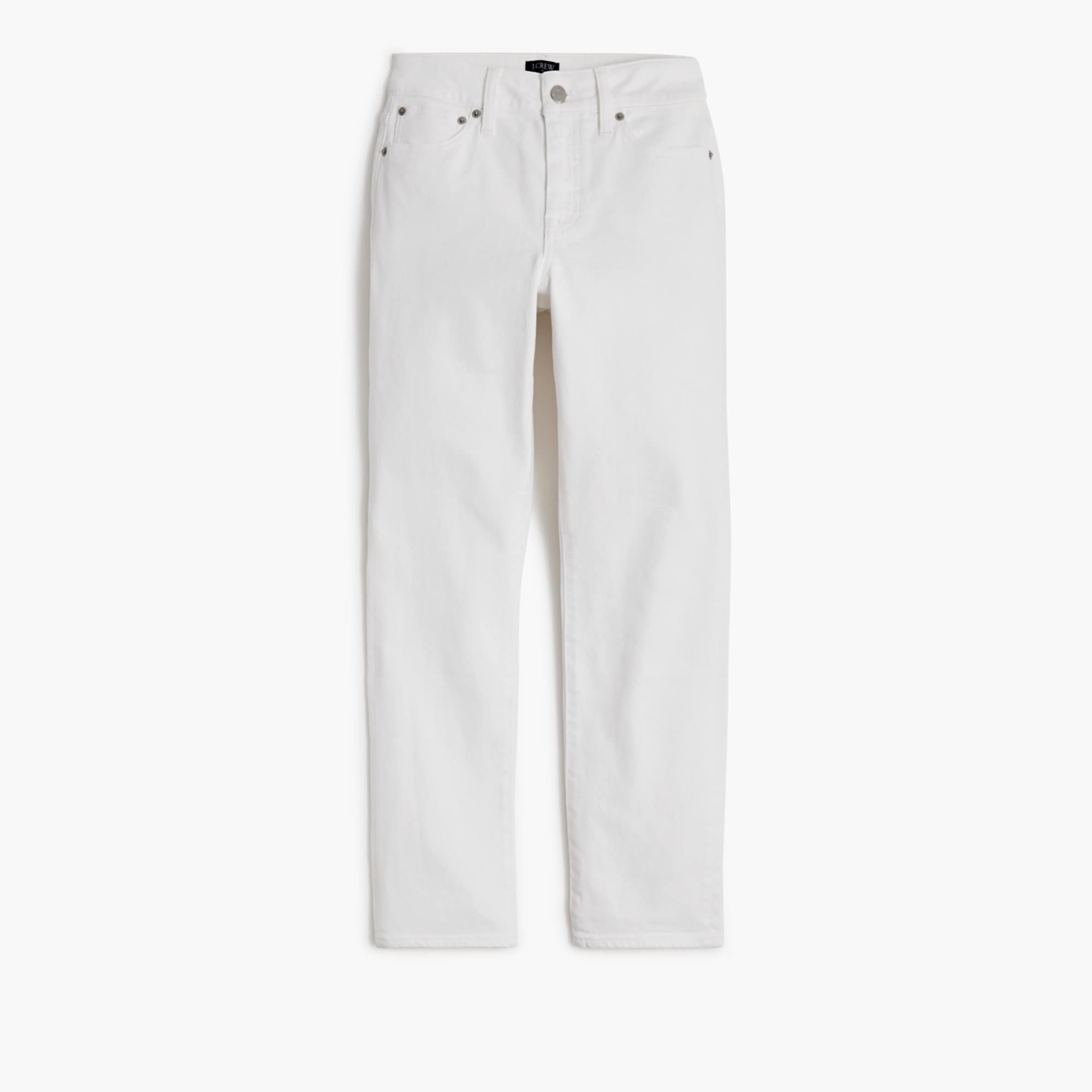 Curvy essential straight white jean in all-day stretch