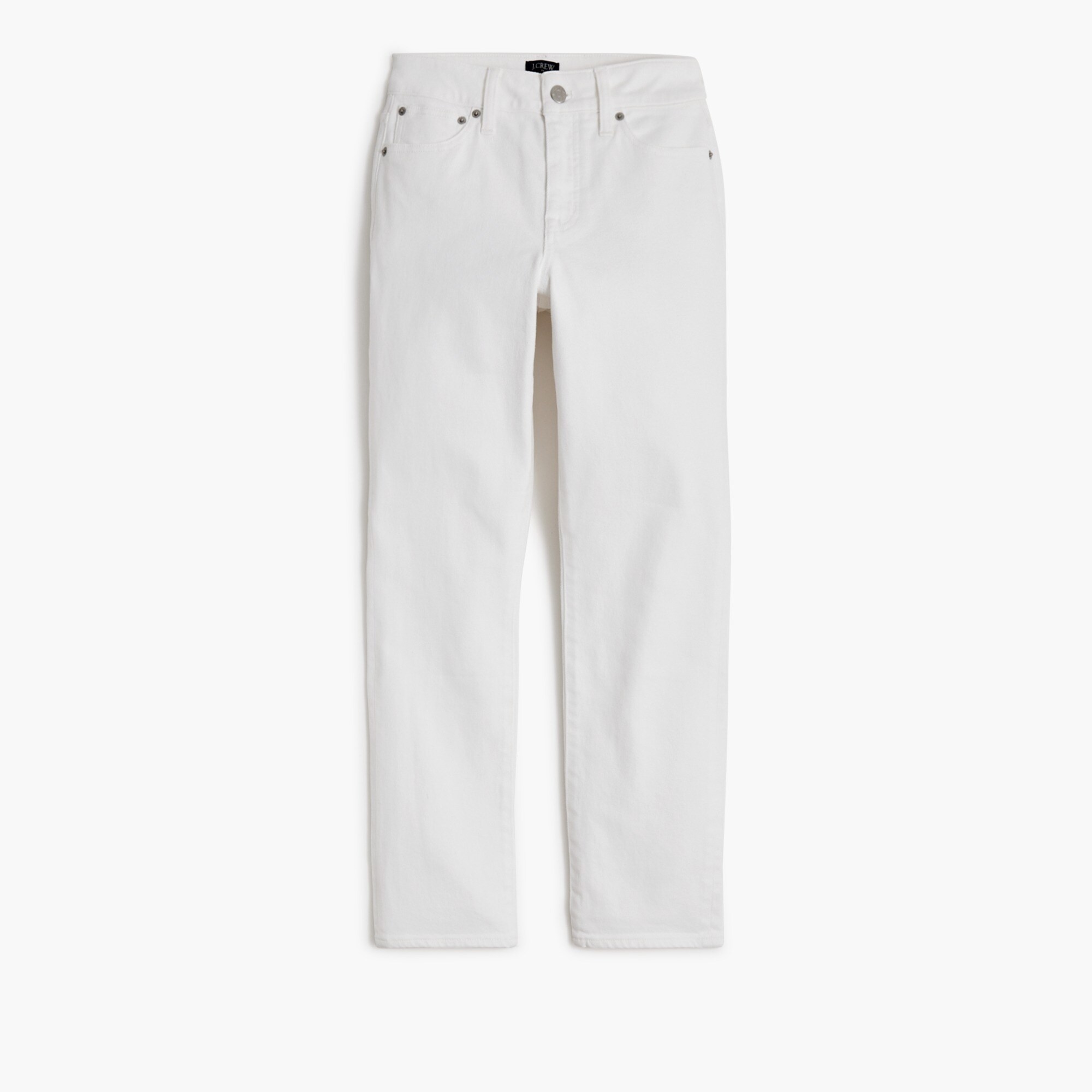 curvy essential straight white jean in all-day stretch for women