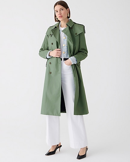 j.crew: double-breasted trench coat for women