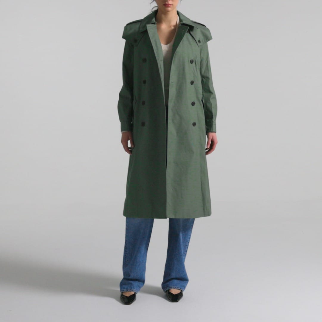 Double-breasted trench coat