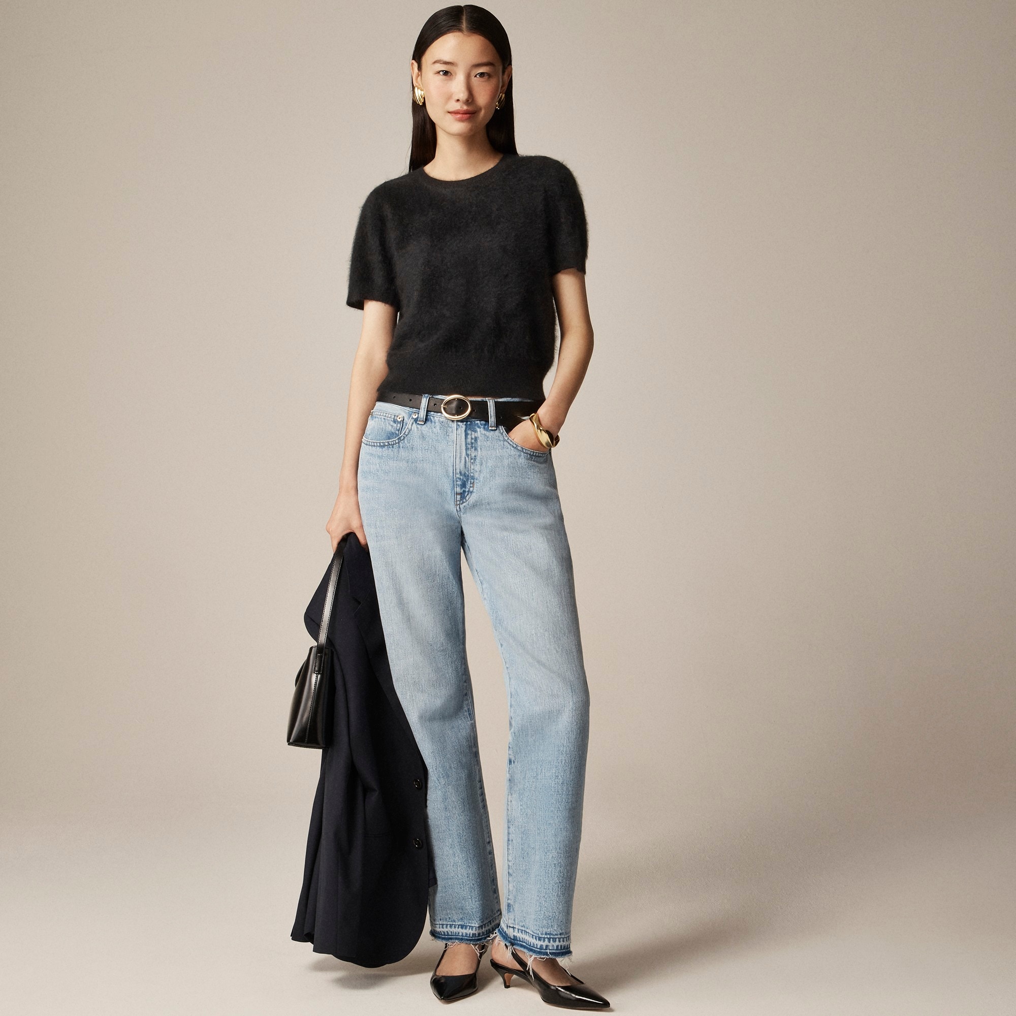 Brushed cashmere T-shirt