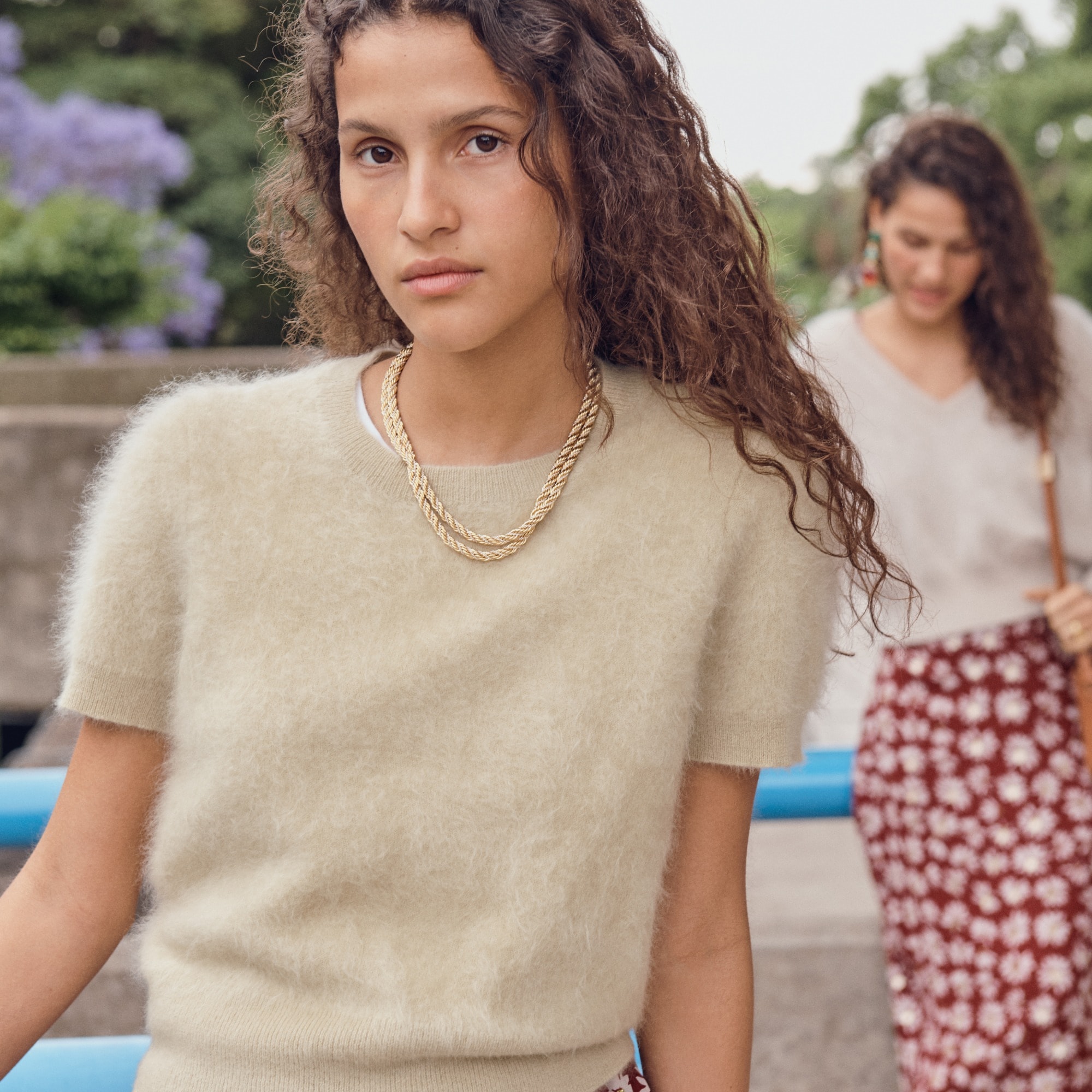 womens Brushed cashmere T-shirt