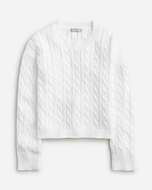  Cable-knit cropped sweater
