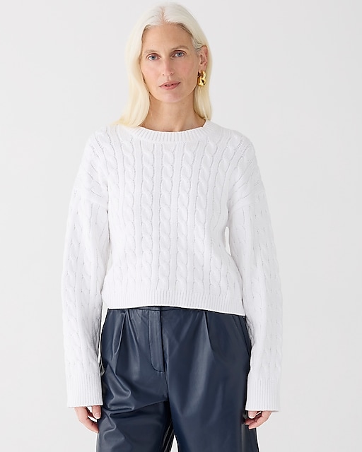 womens Cable-knit cropped sweater