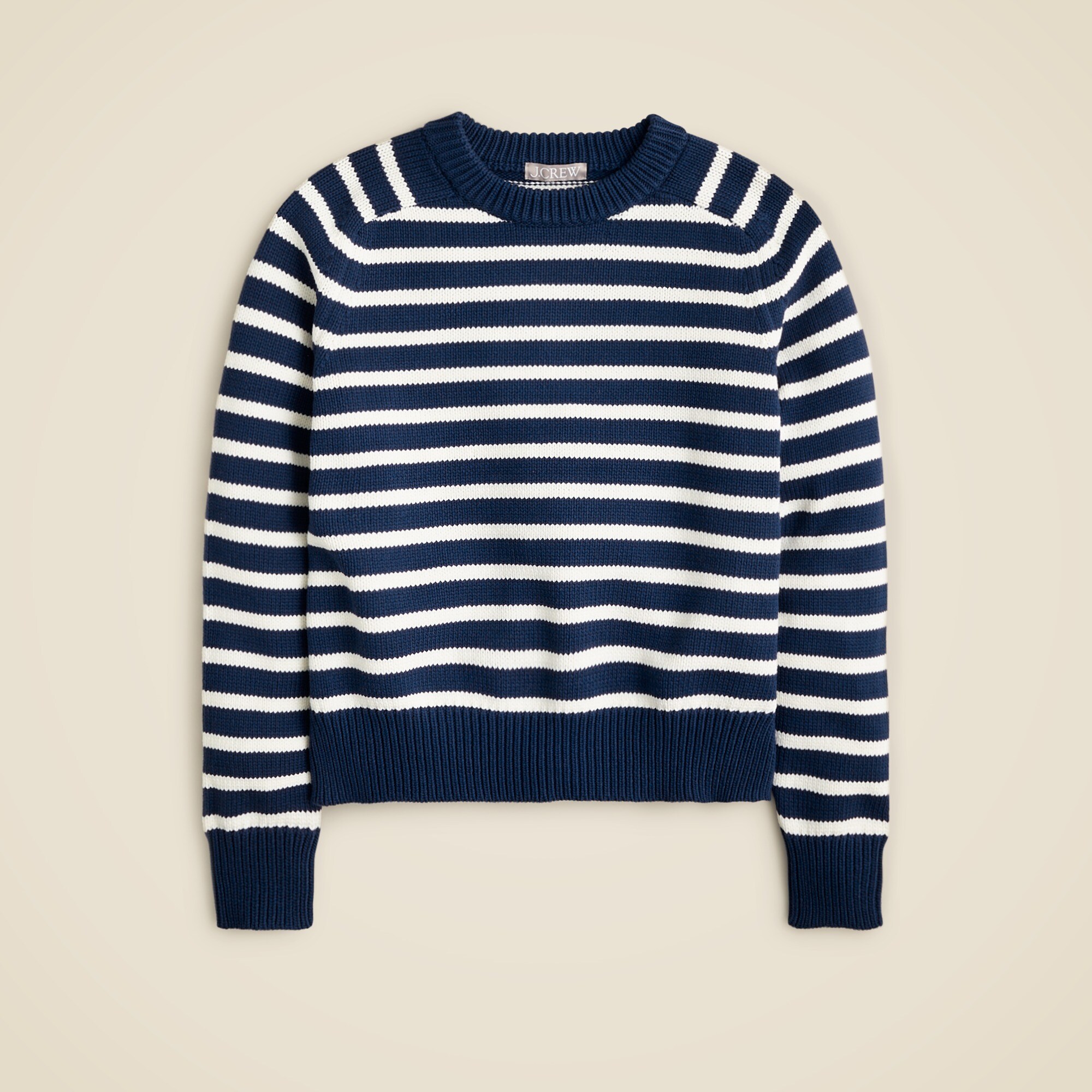 Relaxed pullover sweater in stripe