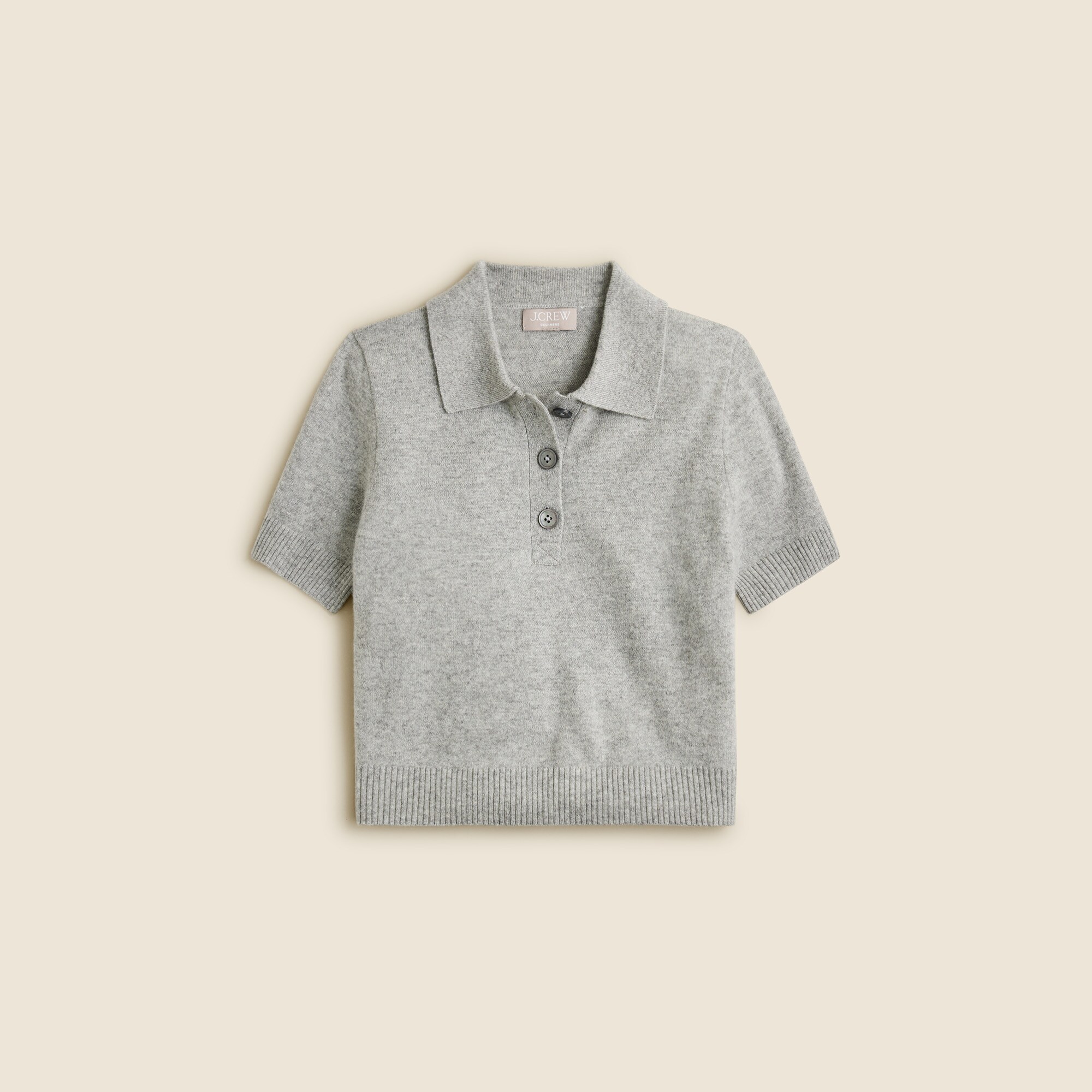 Cashmere cropped sweater-polo