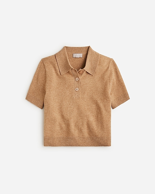 womens Cashmere cropped sweater-polo