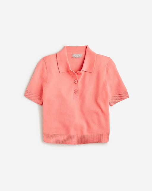 womens Cashmere cropped sweater-polo
