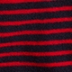 Ribbed featherweight cashmere T-shirt in stripe INK NAVY CARDINAL
