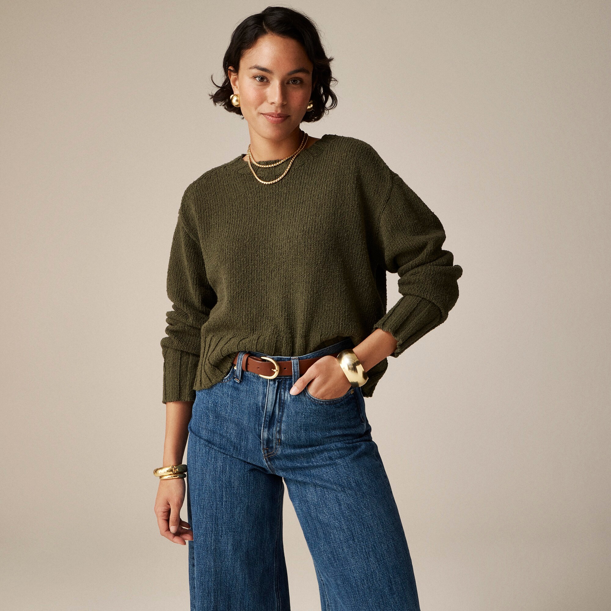 Relaxed crewneck sweater