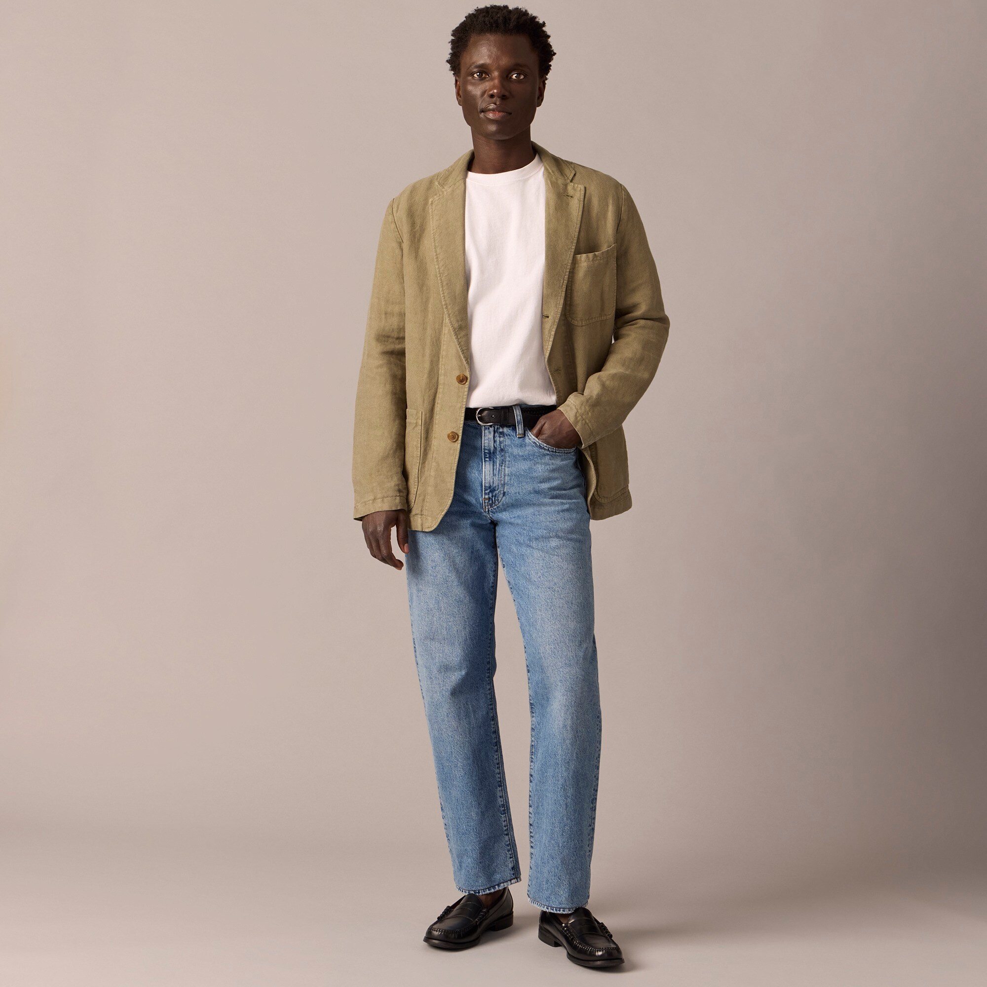 J.Crew Crosby Classic fit Chore Blazer In Italian Linen For Men