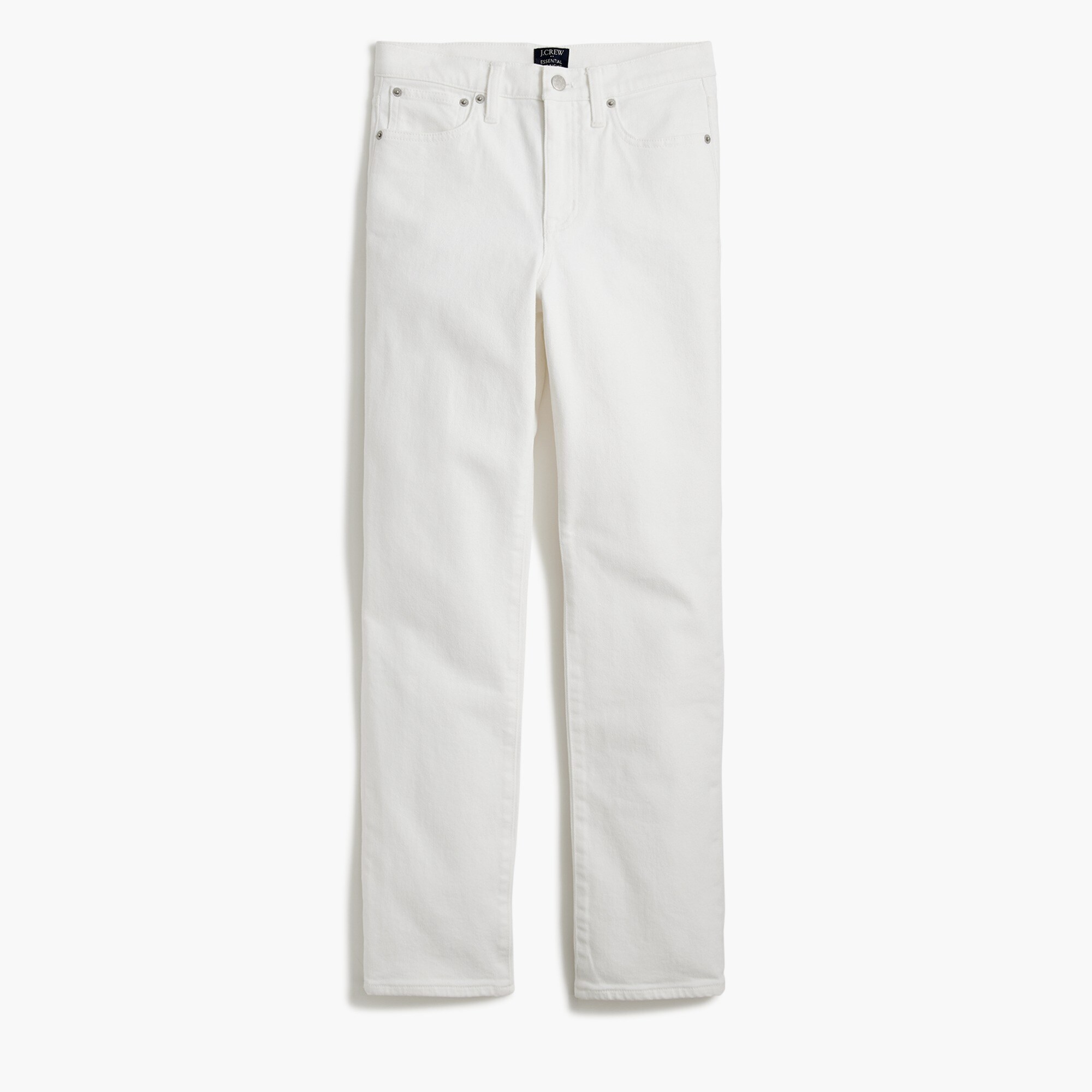 womens Essential straight white jean in all-day stretch