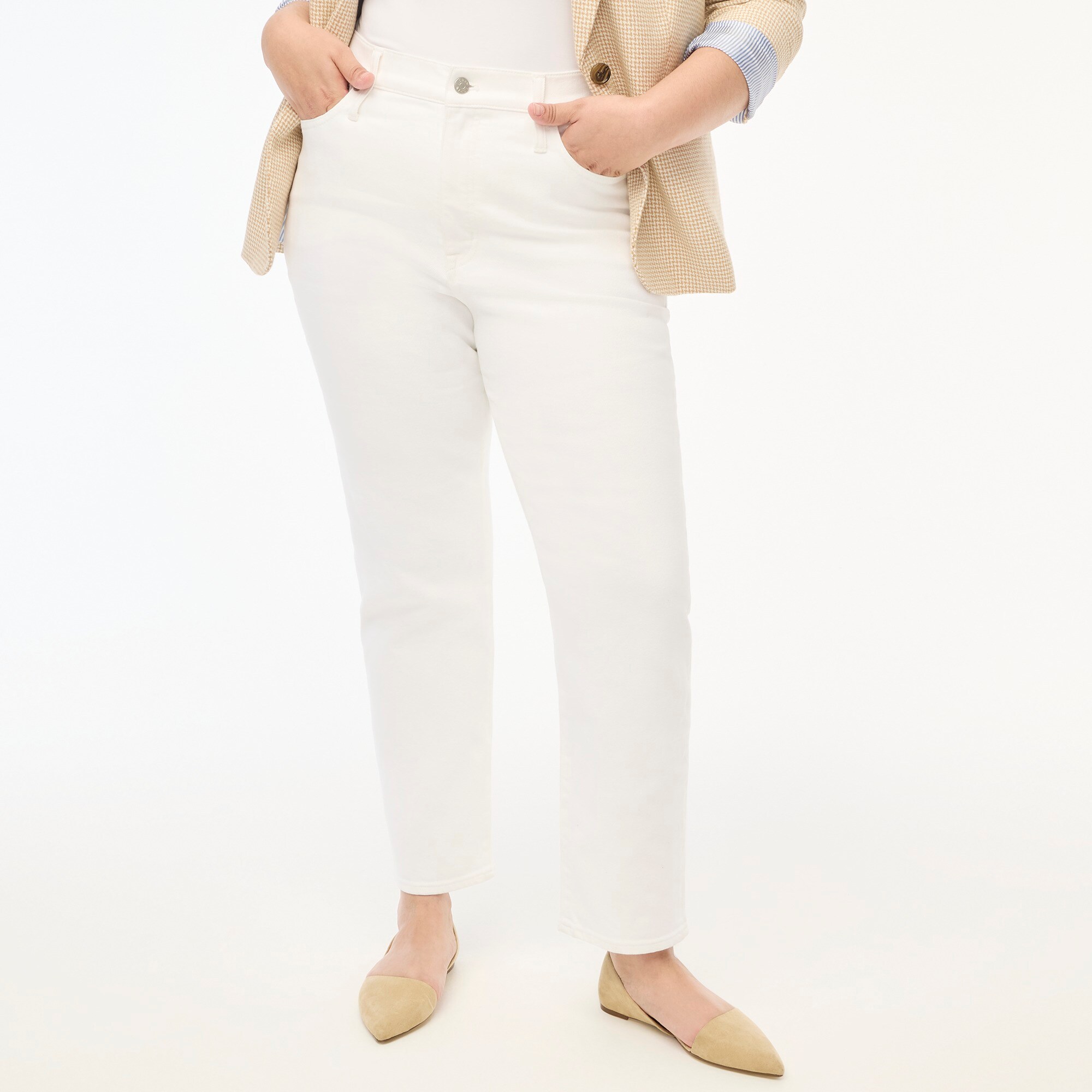 Tall essential straight white jean in all-day stretch