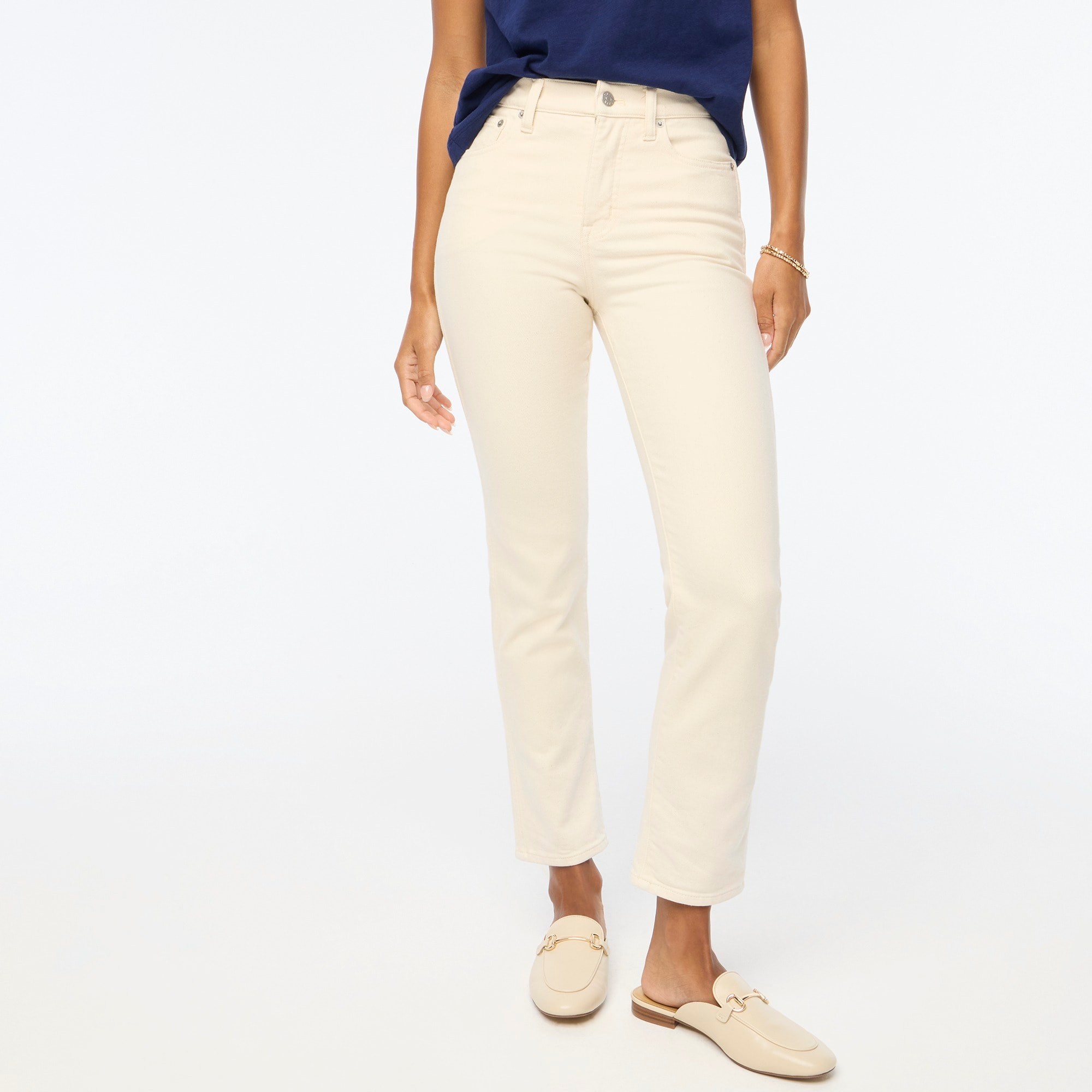 Petite classic vintage ecru jean in all-day stretch