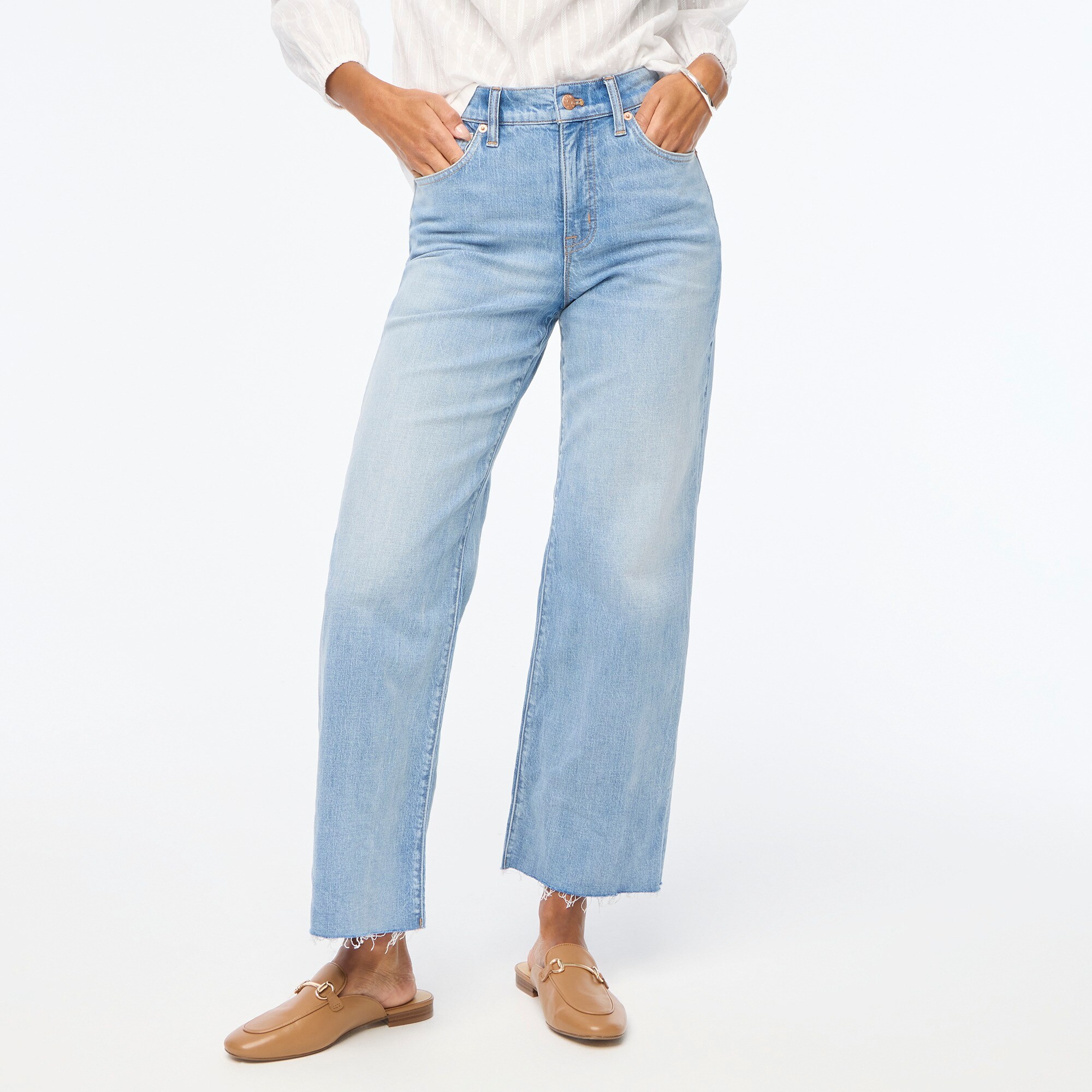 womens Petite wide-leg crop jean in all-day stretch