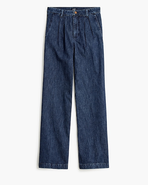  Petite pleated trouser jean