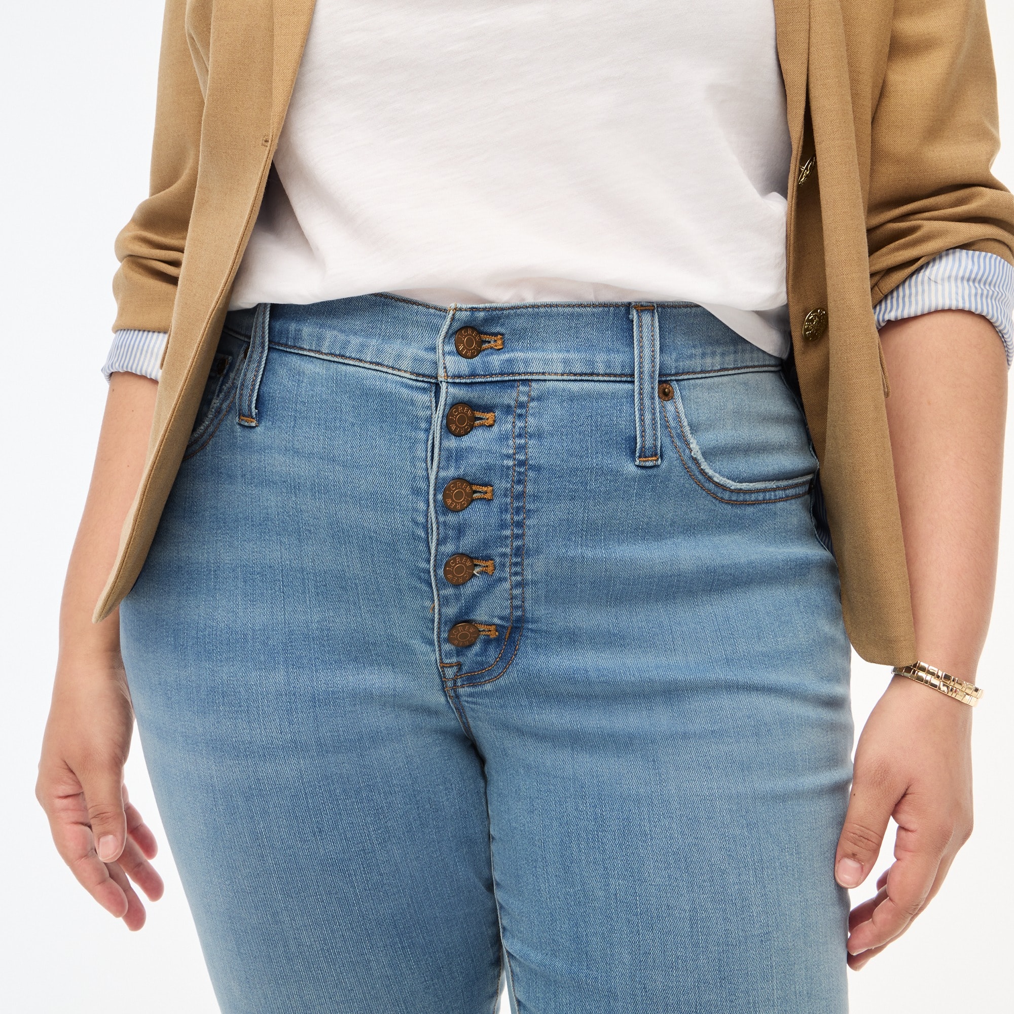 Petite 9" mid-rise skinny jean in signature stretch