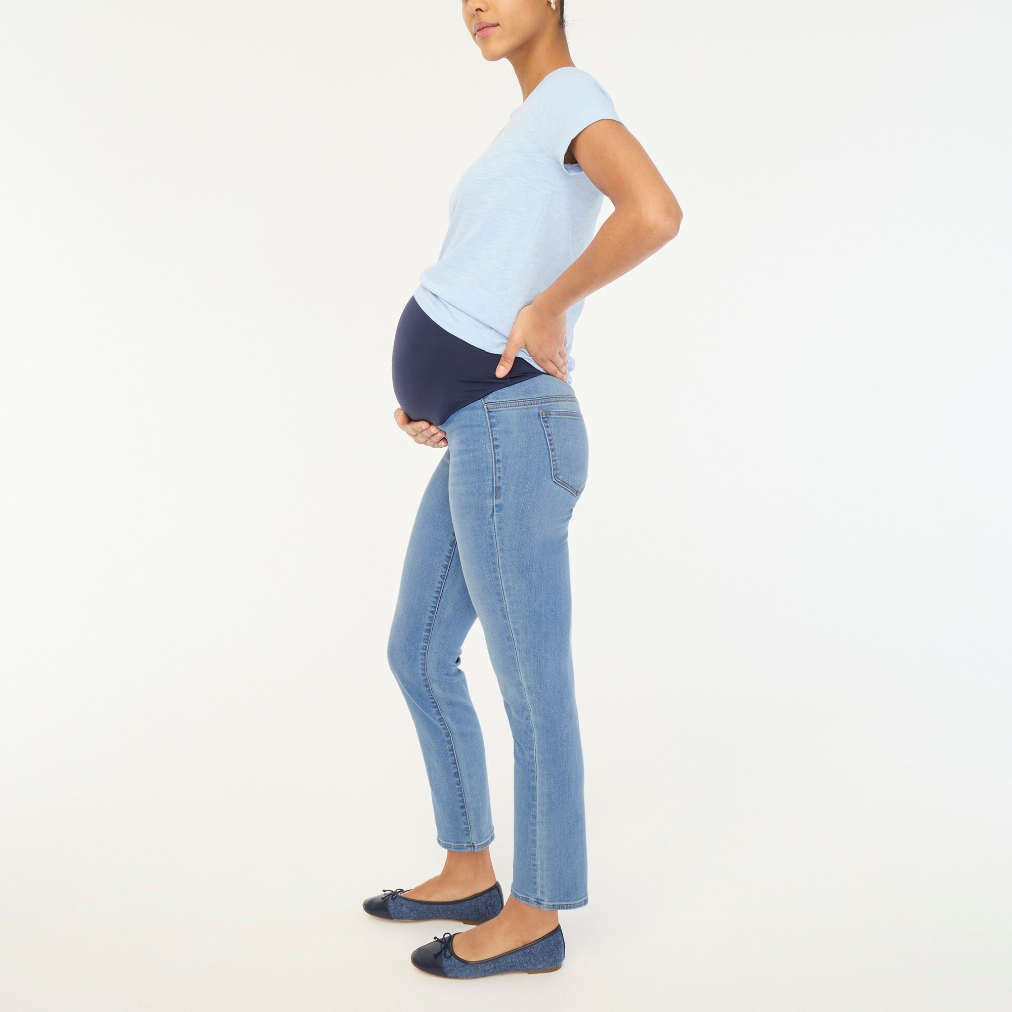 factory: maternity straight-leg jean in signature stretch for women