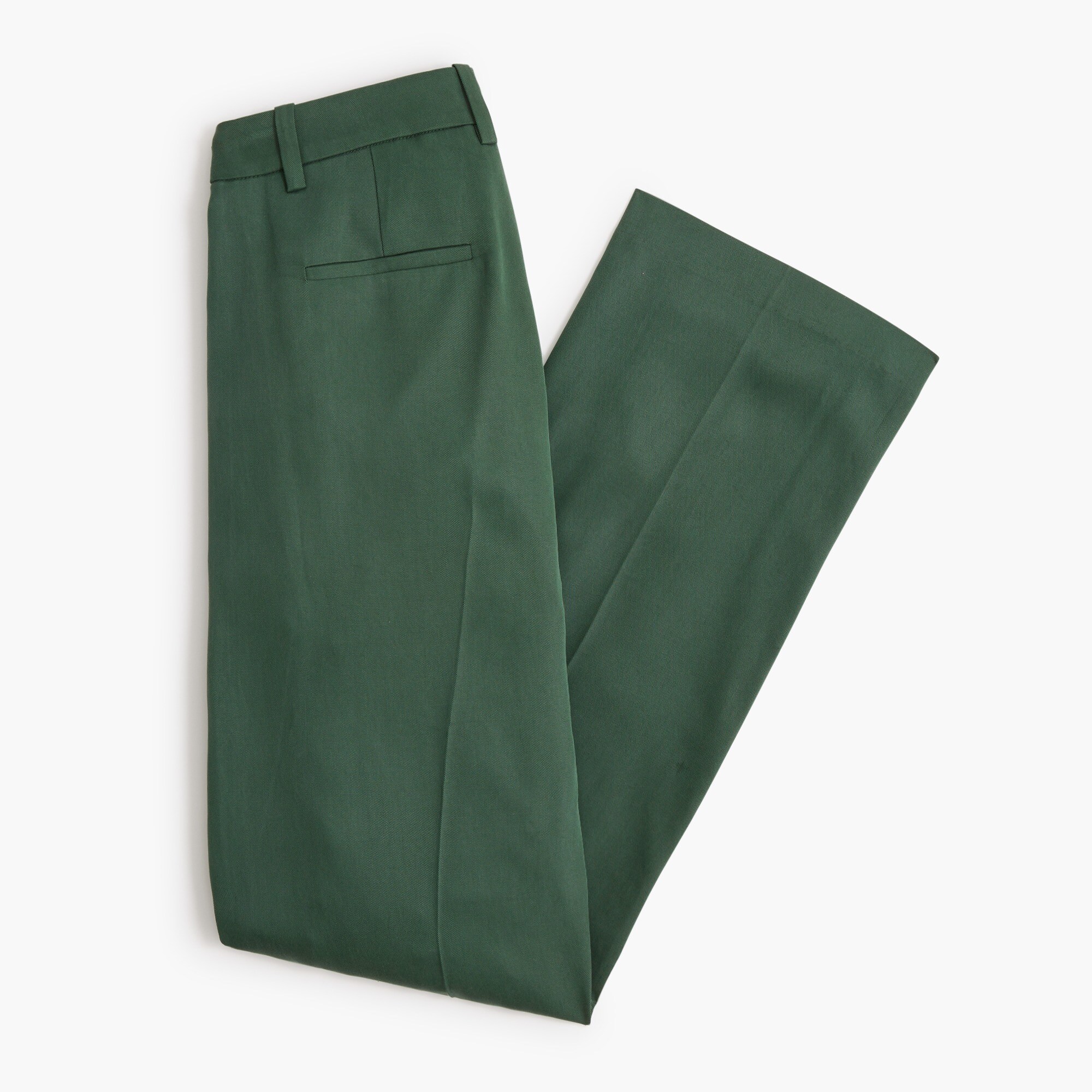 Wide-leg pleated twill trouser pant