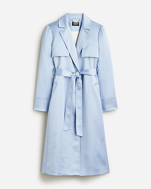  Collection Harriet trench coat in tailored satin