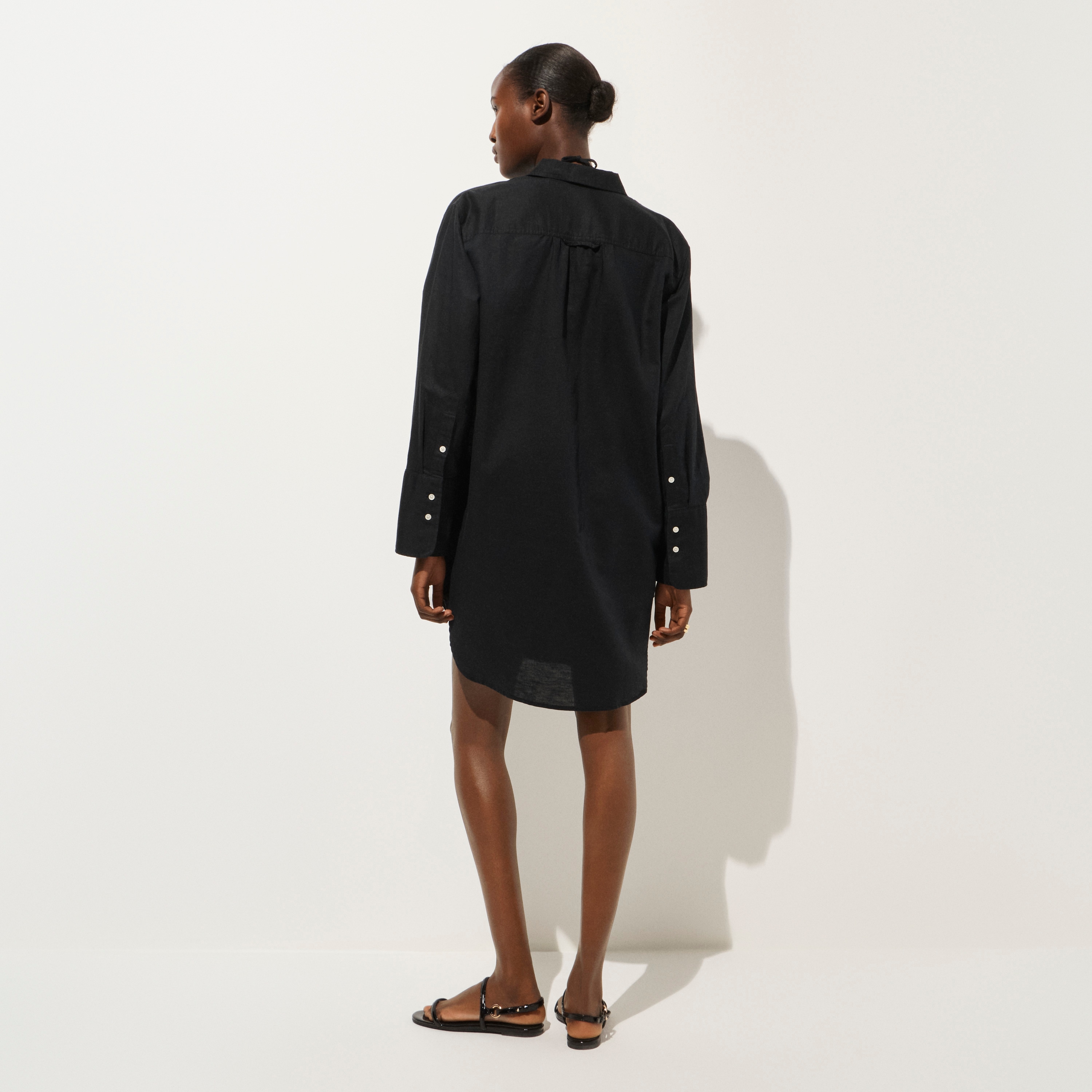 Relaxed-fit beach shirt in linen-cotton blend