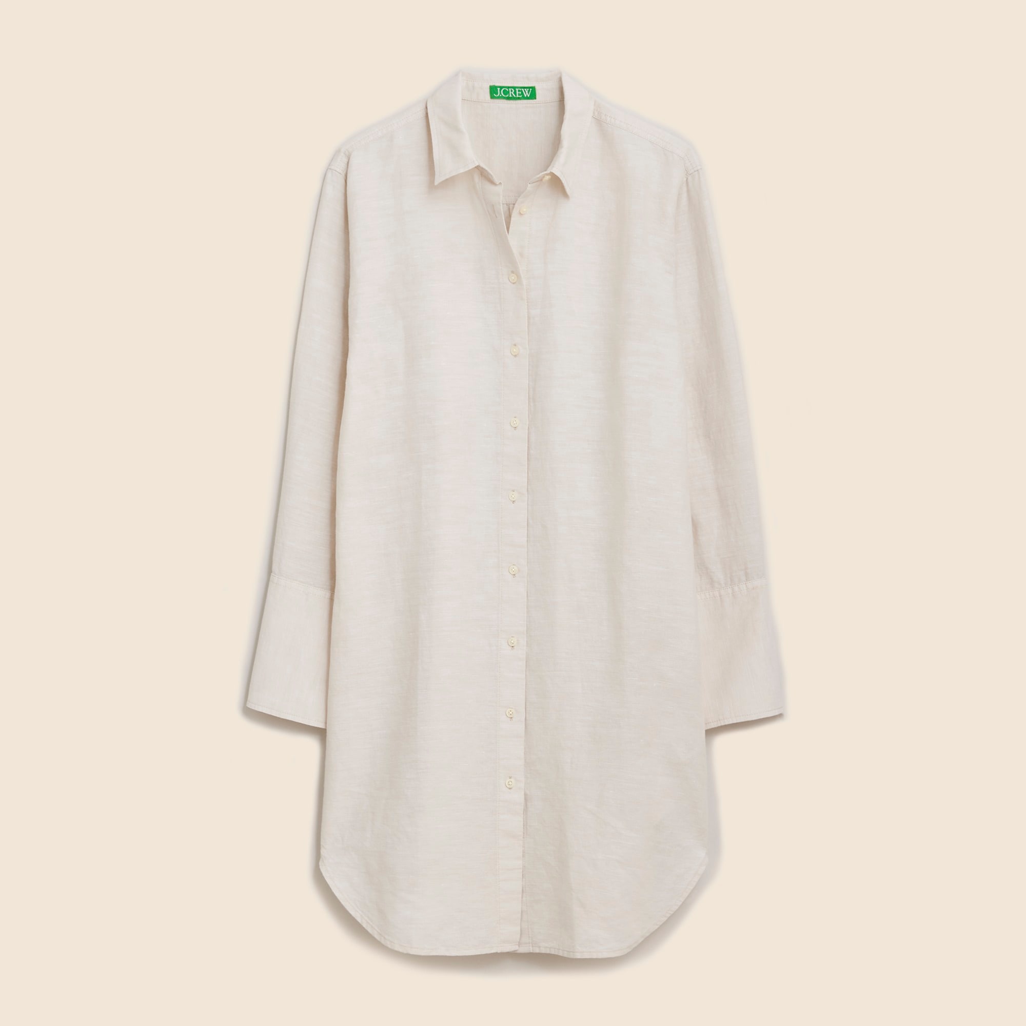 Relaxed-fit beach shirt in linen-cotton blend