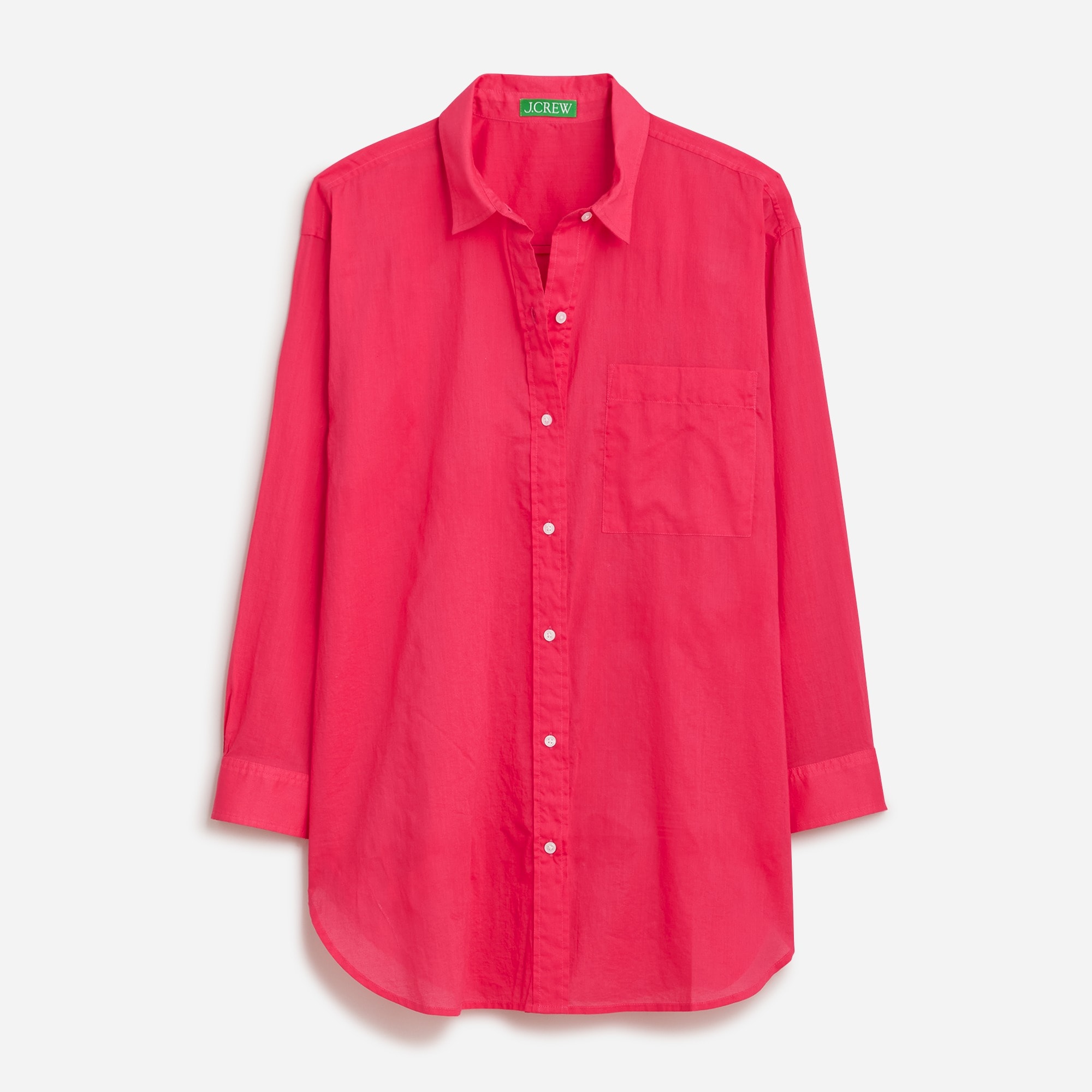 womens Button-up cotton voile shirt
