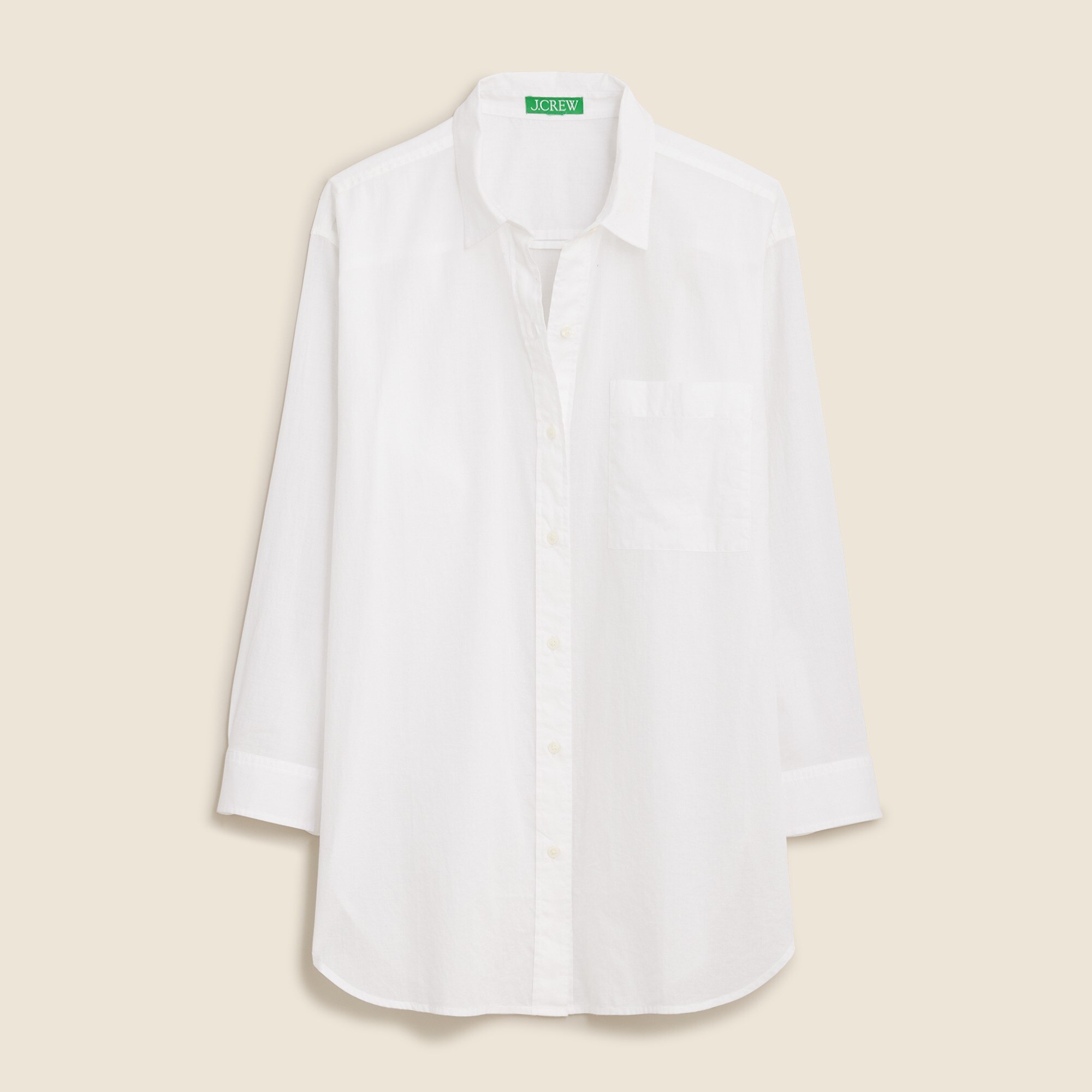 Button-up cotton voile shirt