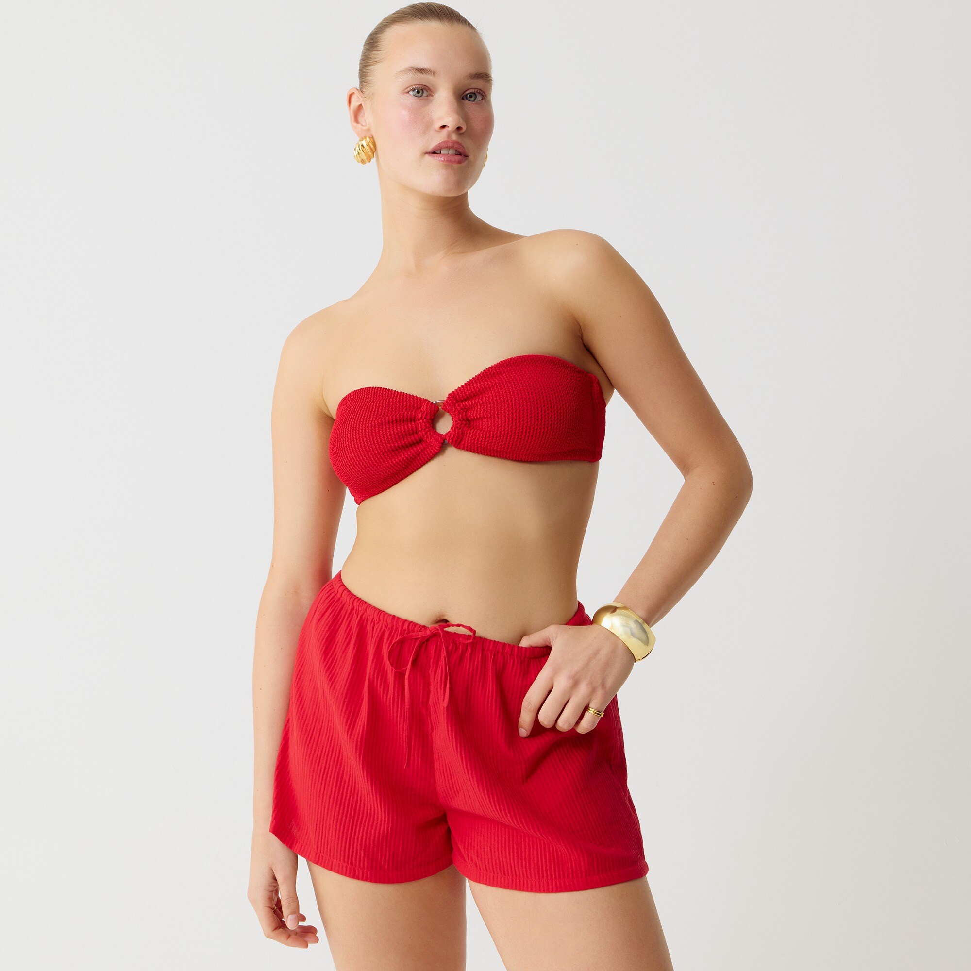 Airy gauze beach short