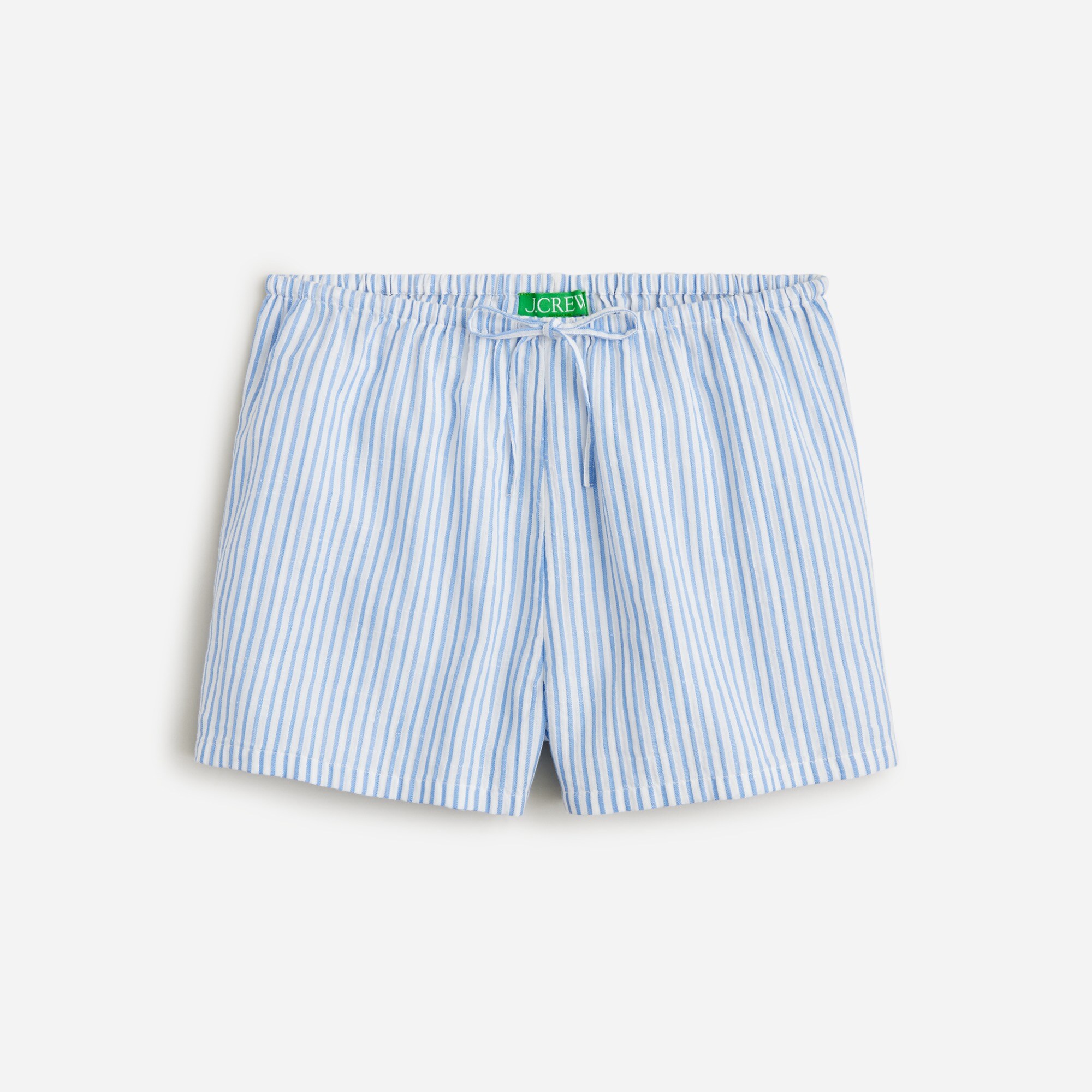 Airy gauze beach short in stripe