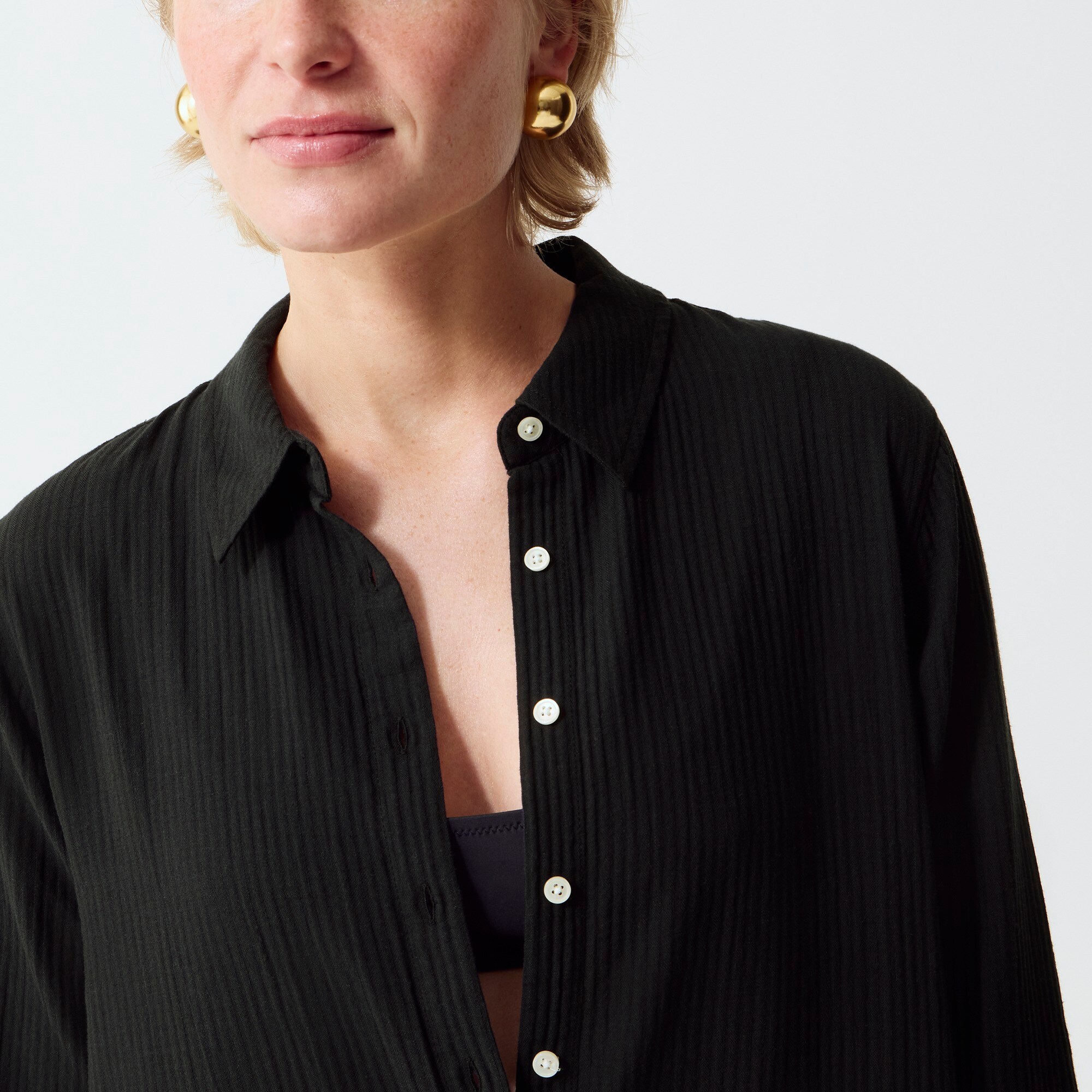 Long beach shirt in airy gauze - image 3