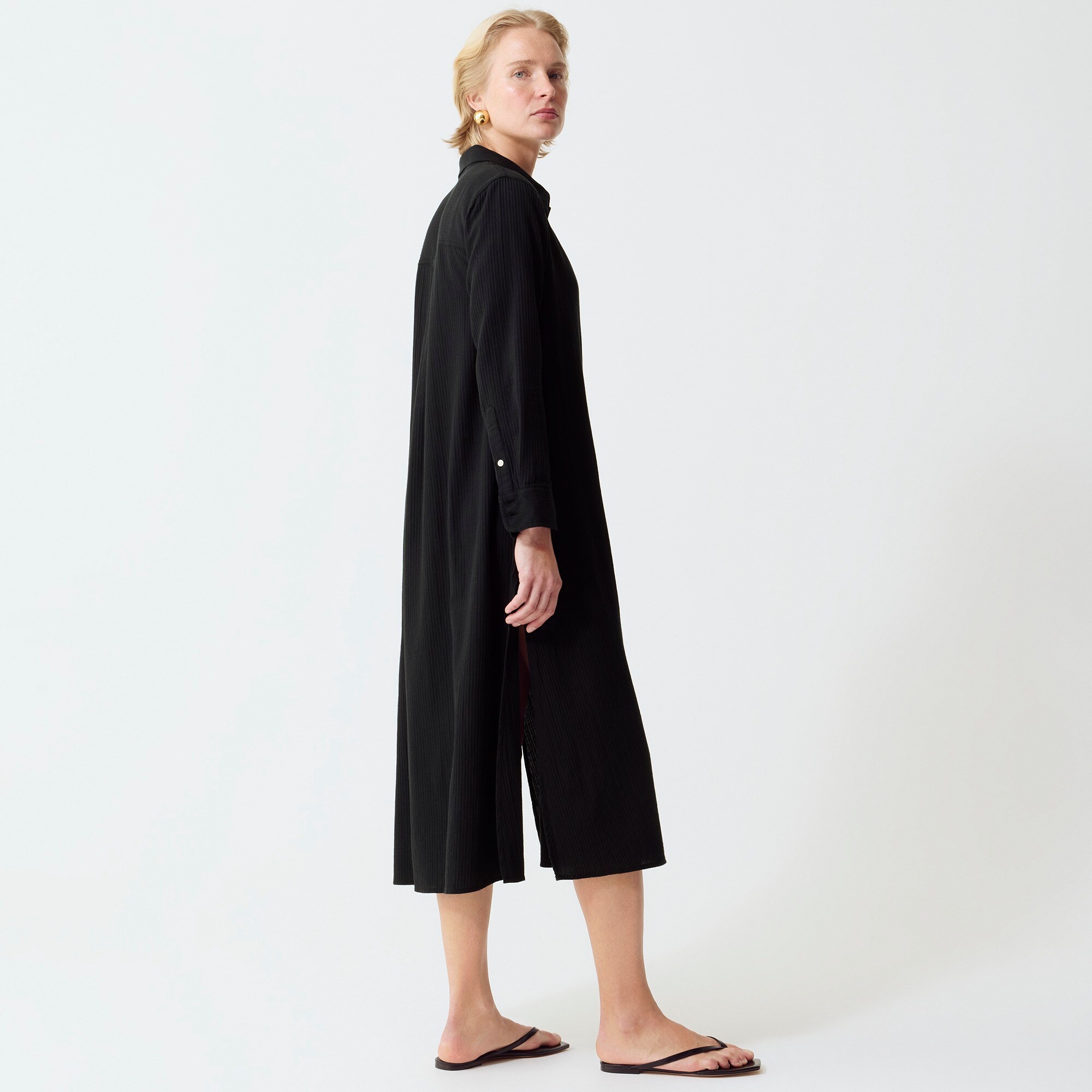 Long beach shirt in airy gauze - image 4