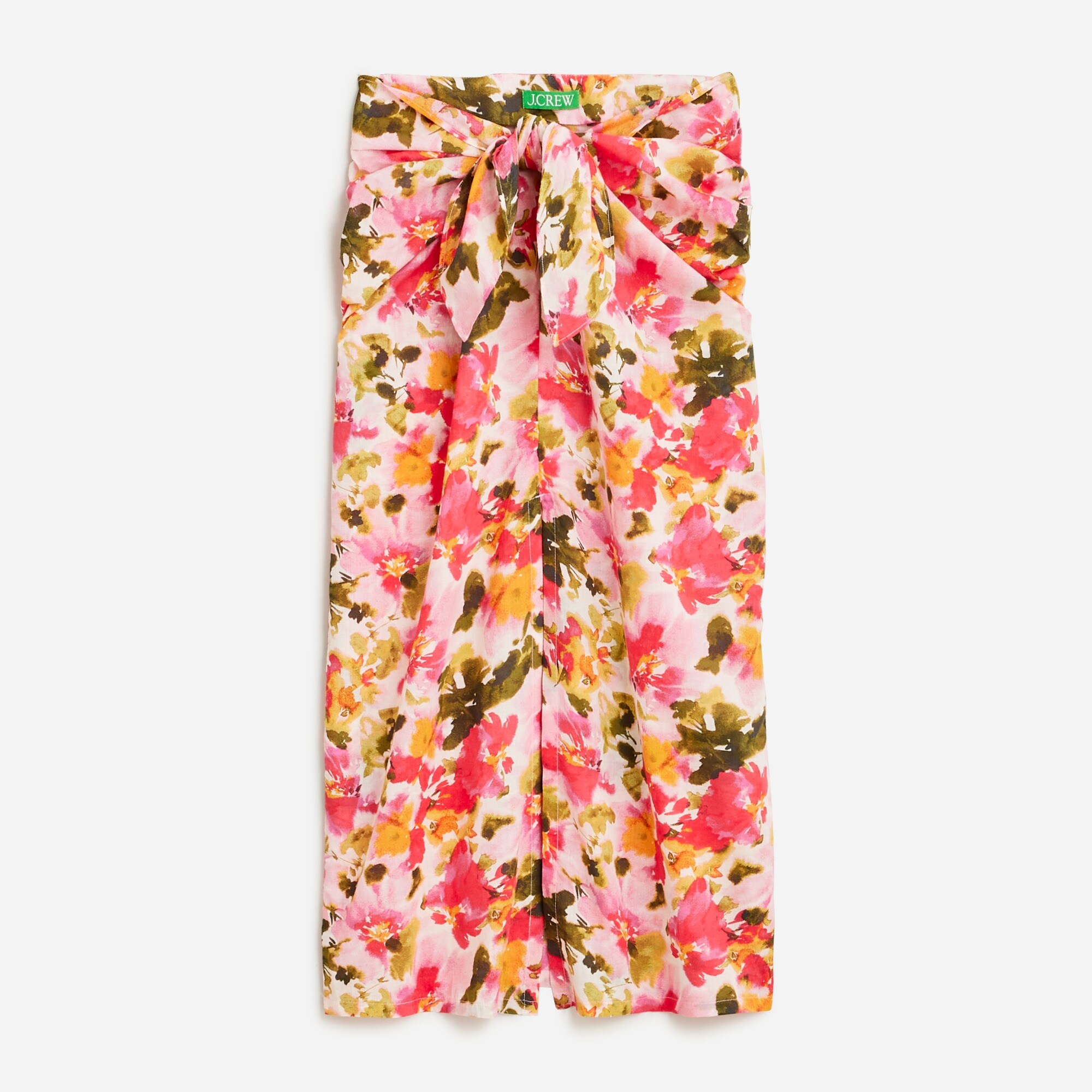  Convertible beach sarong in floral cotton voile