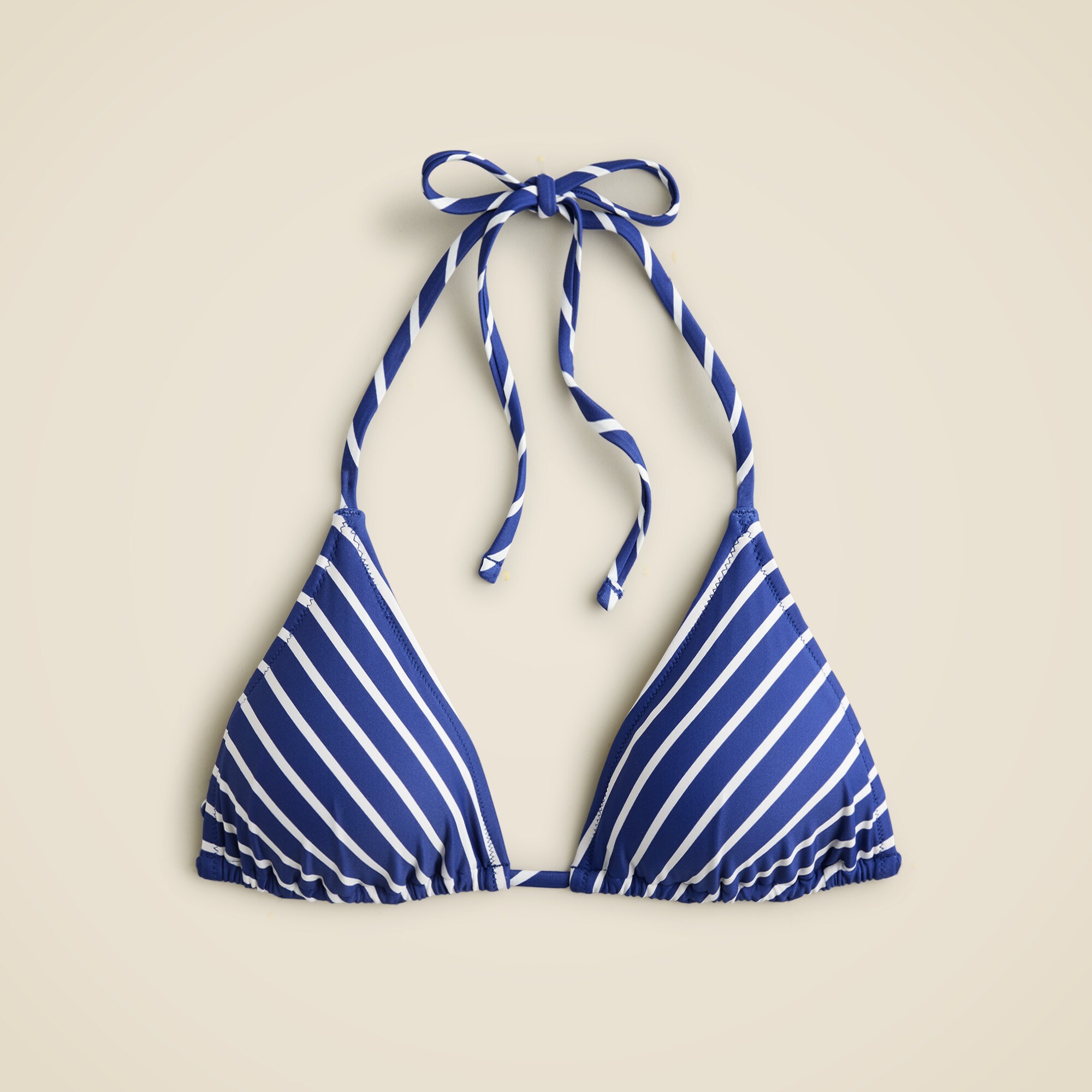 String bikini top in stripe