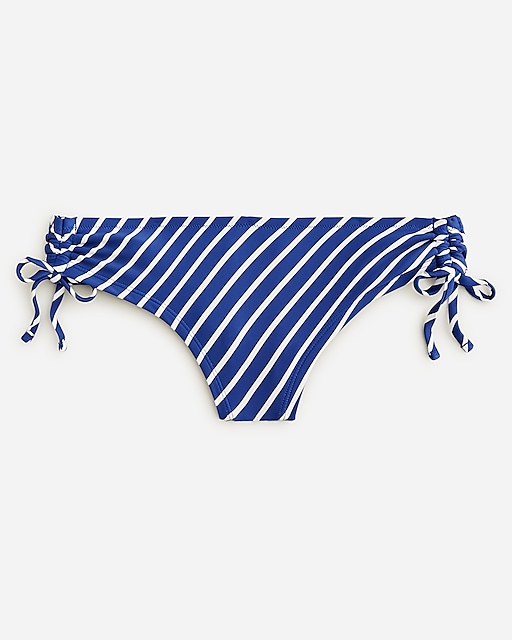  Ruched side-tie swim short in stripe