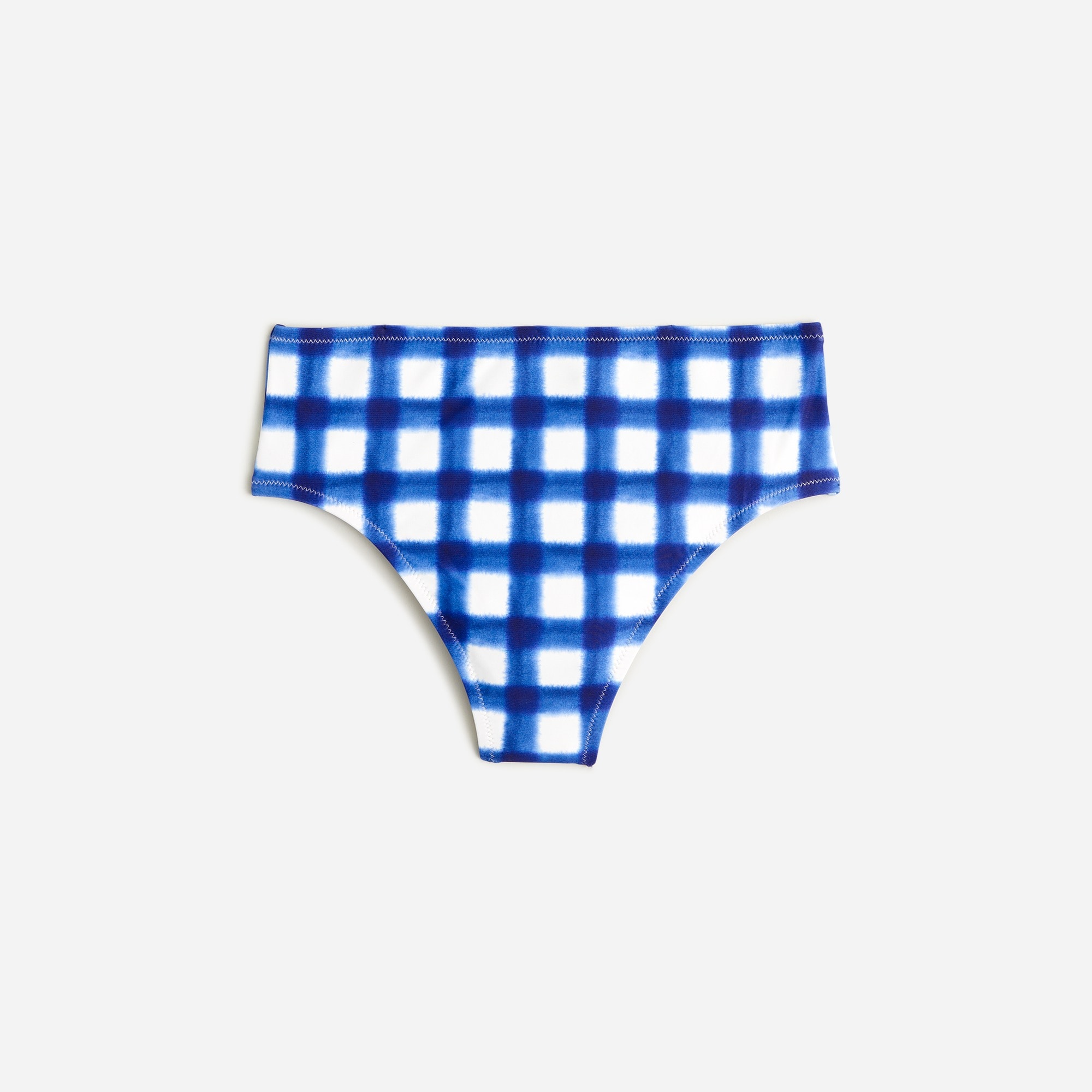  High-rise bikini bottom in gingham