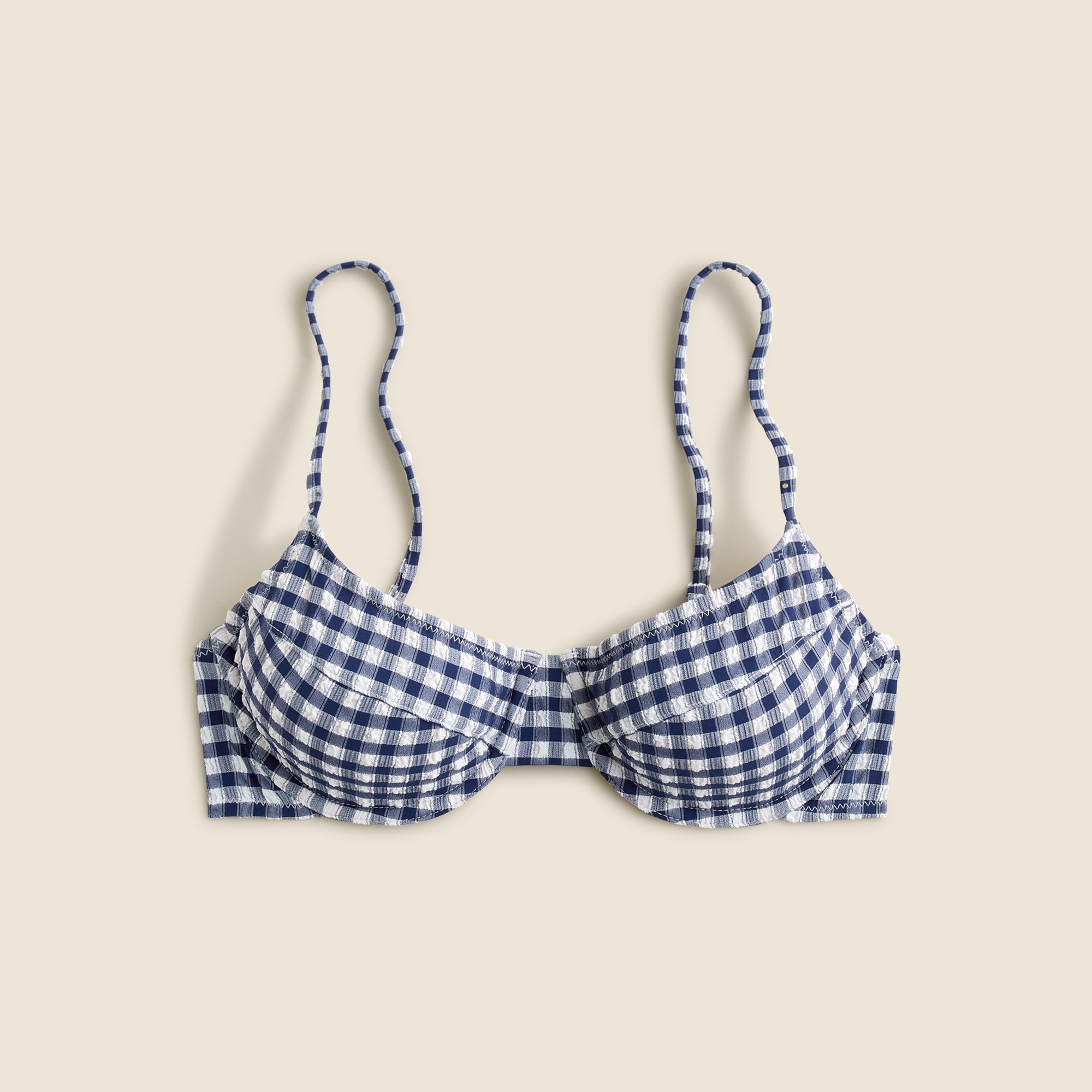  DD 1993 underwire bikini top in gingham