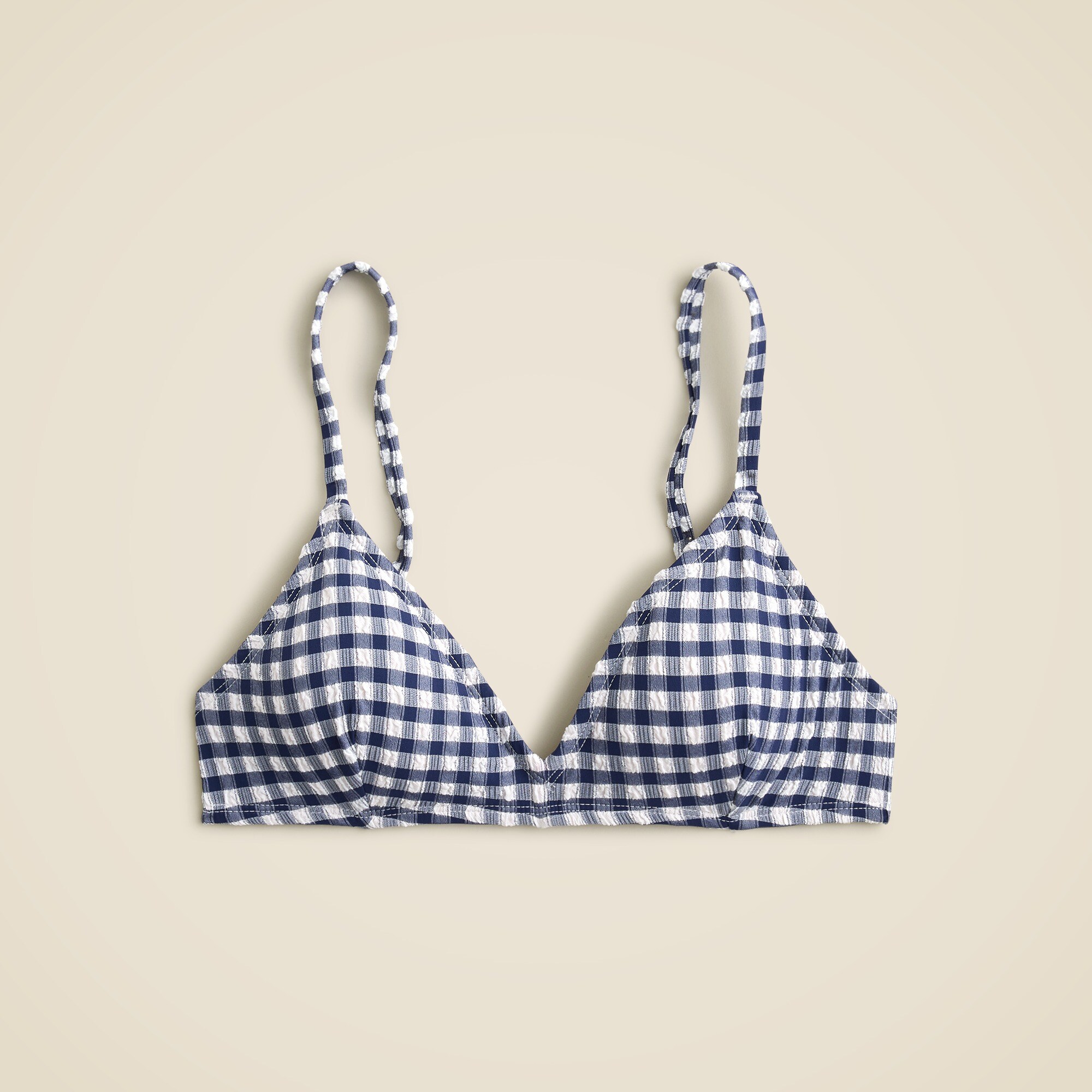 French Bikini Top In Gingham For Women | J.Crew