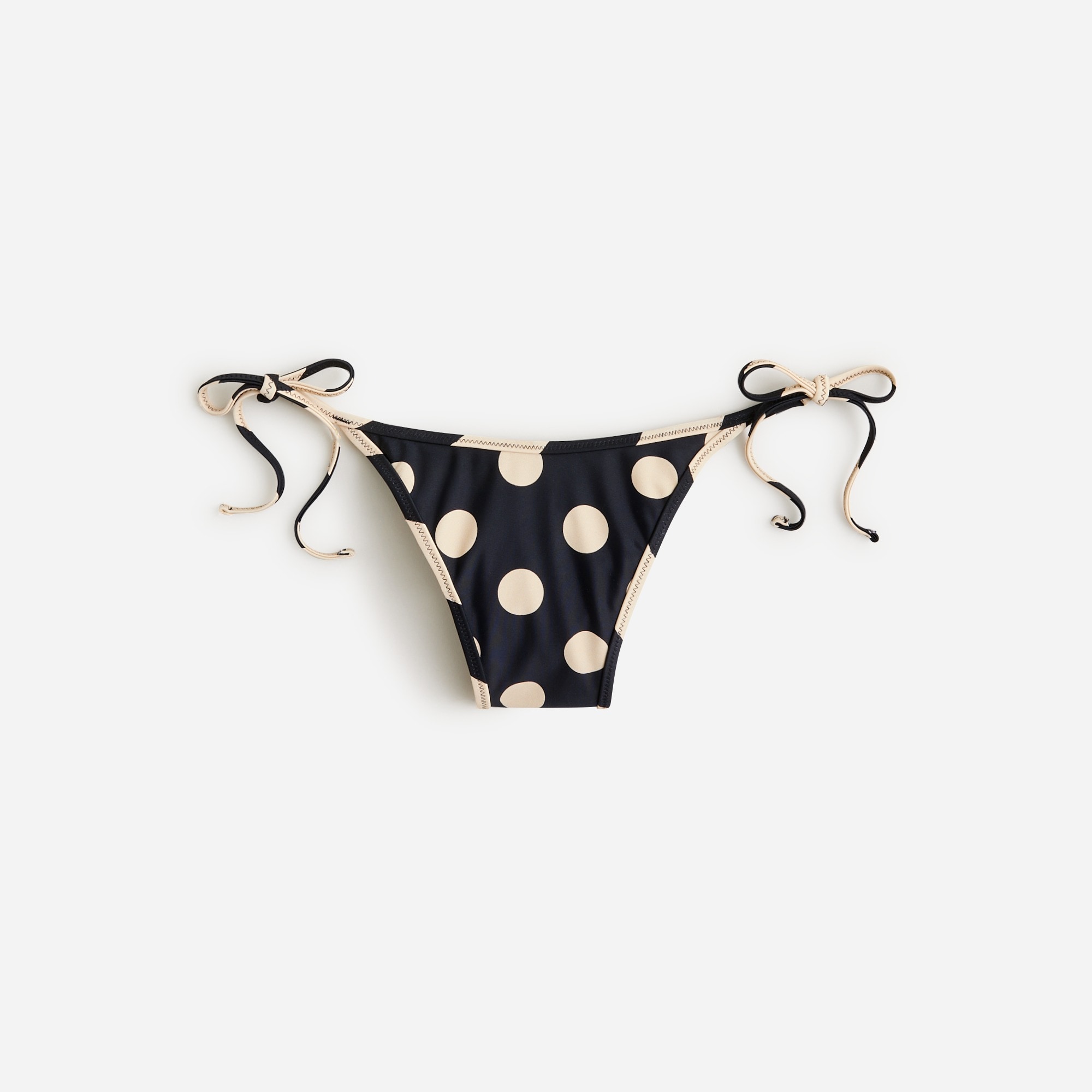  String hipster bikini bottom in reversible dot-stripe print