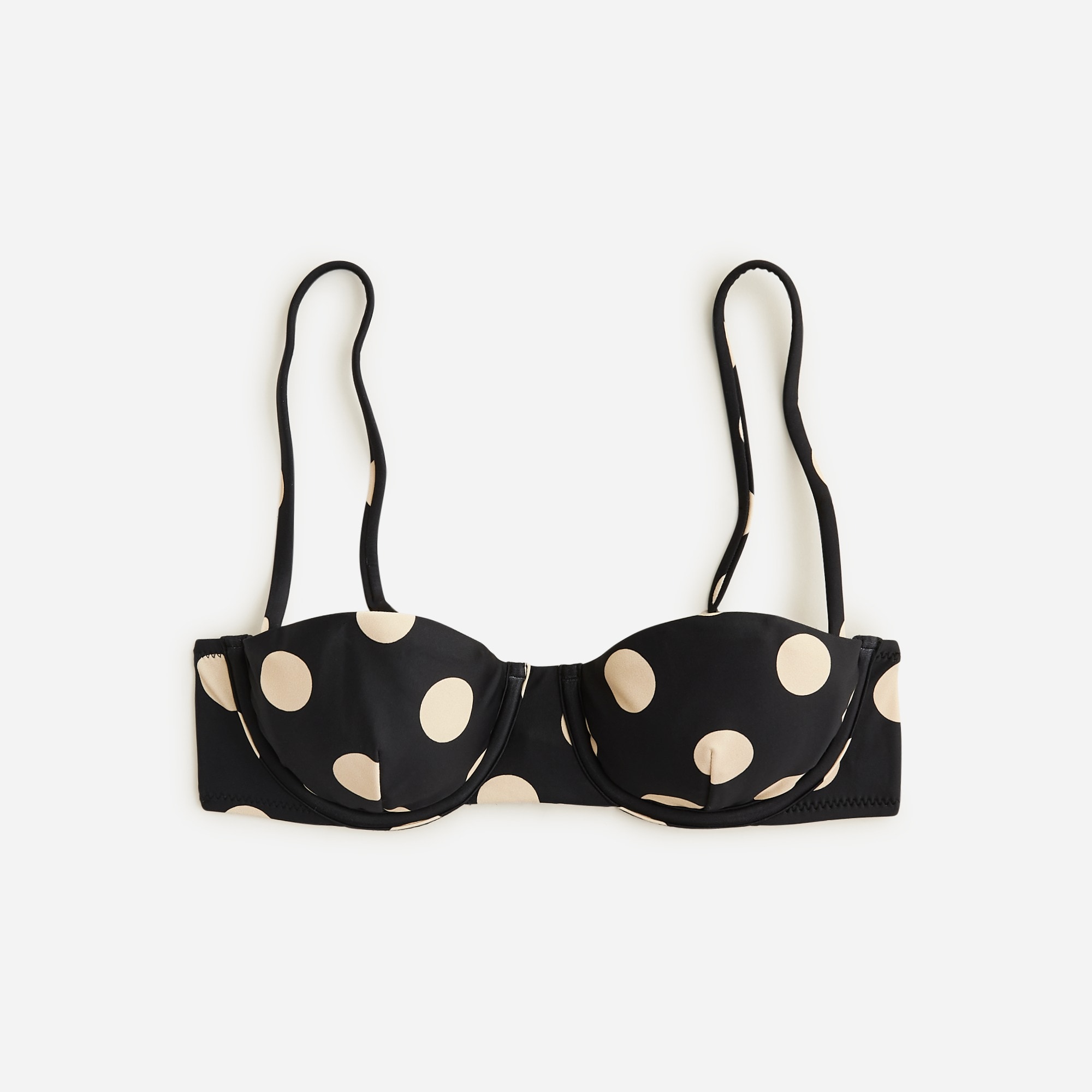  Balconette underwire bikini top in dot print
