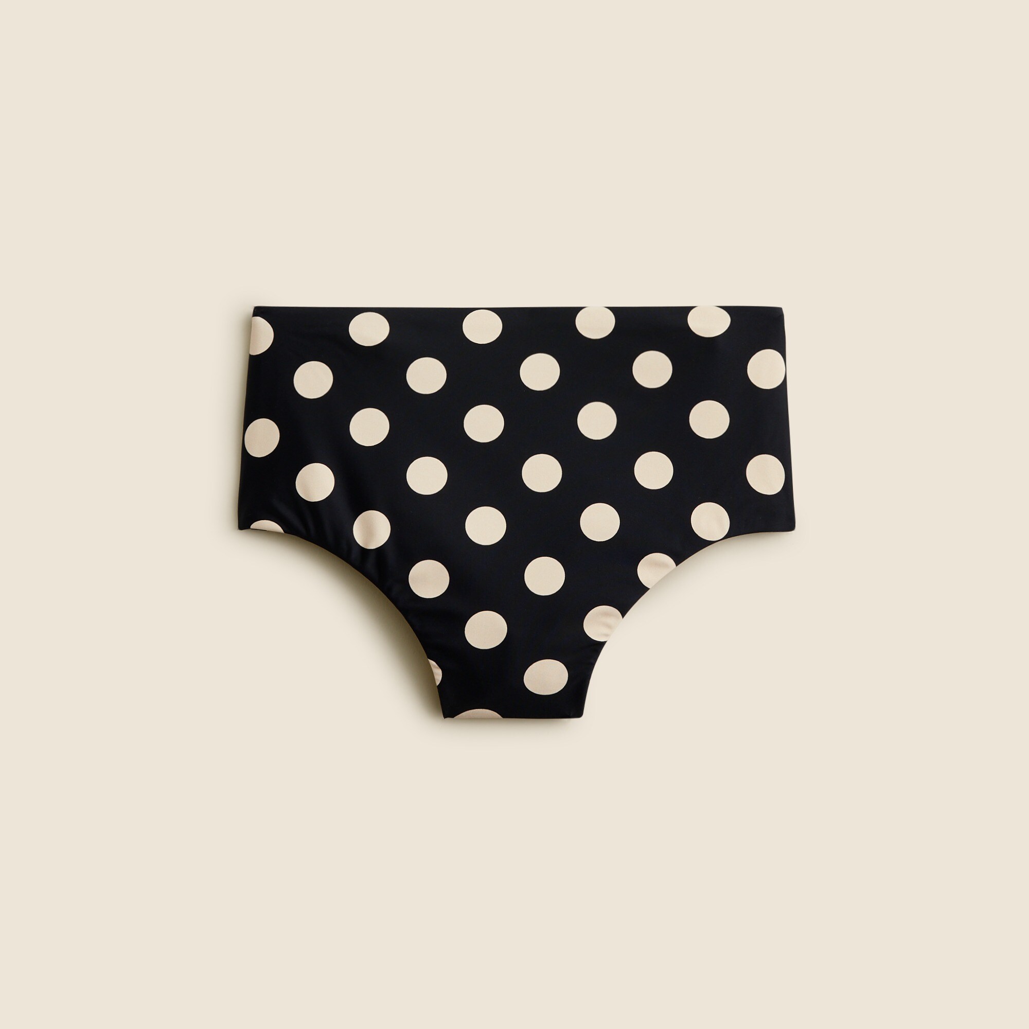Hallie bikini bottom in dot-stripe print
