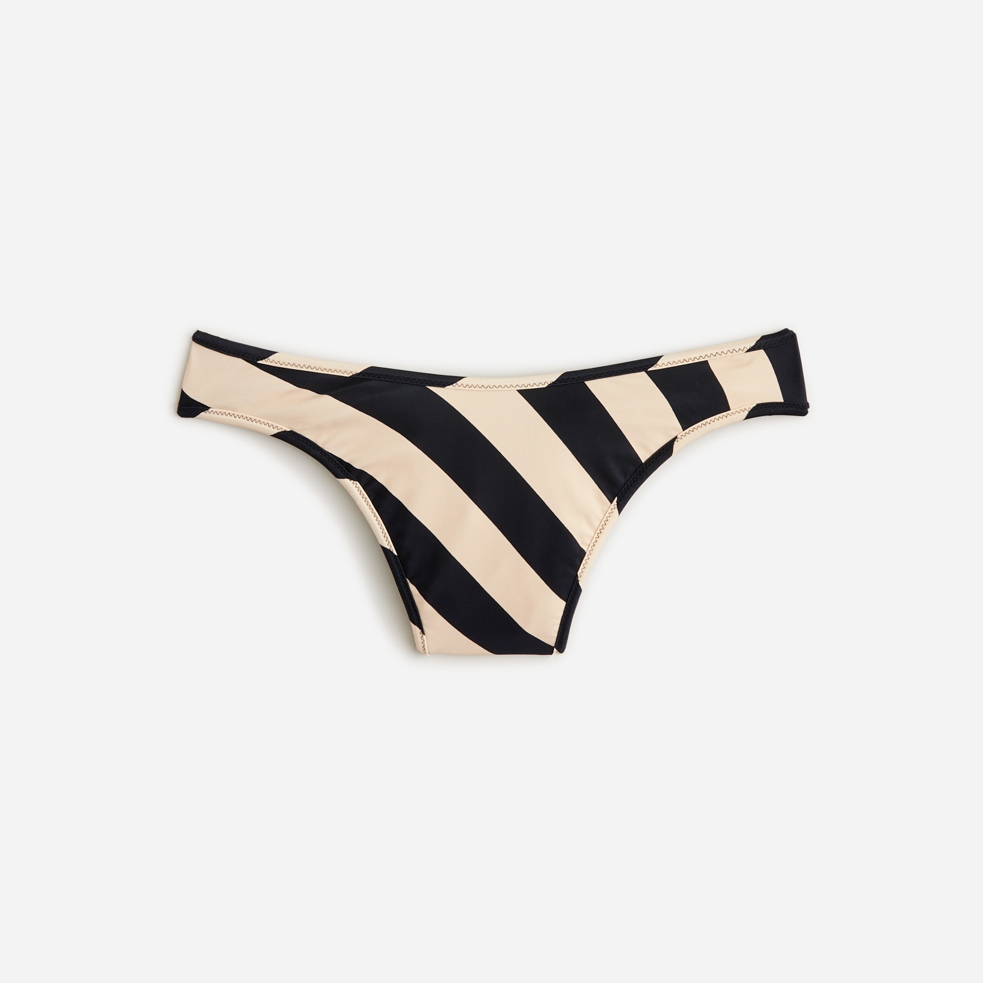 womens '90s high-leg bikini bottom in reversible dot-stripe print