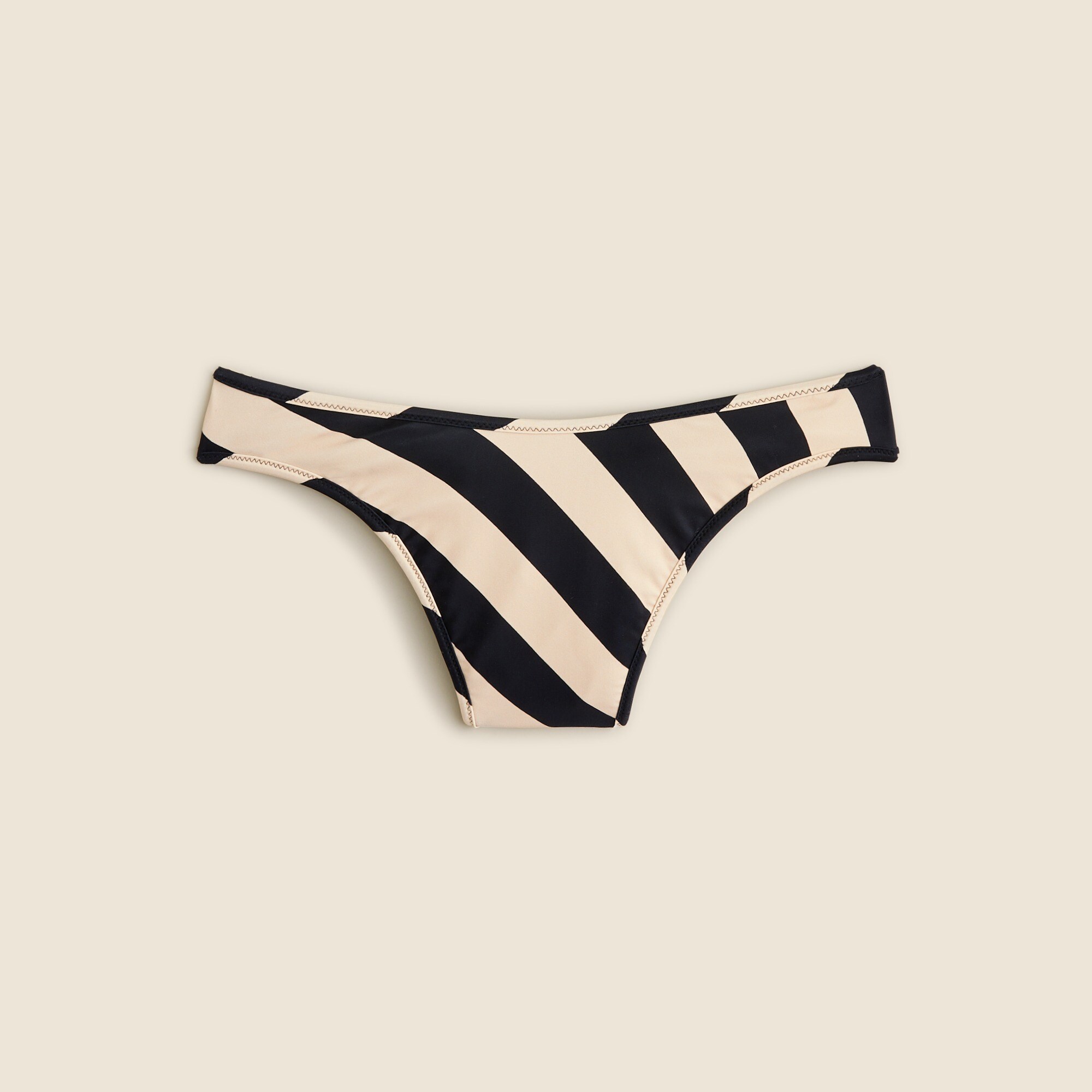 90s High-leg Bikini Bottom In Reversible Dot-stripe Print For